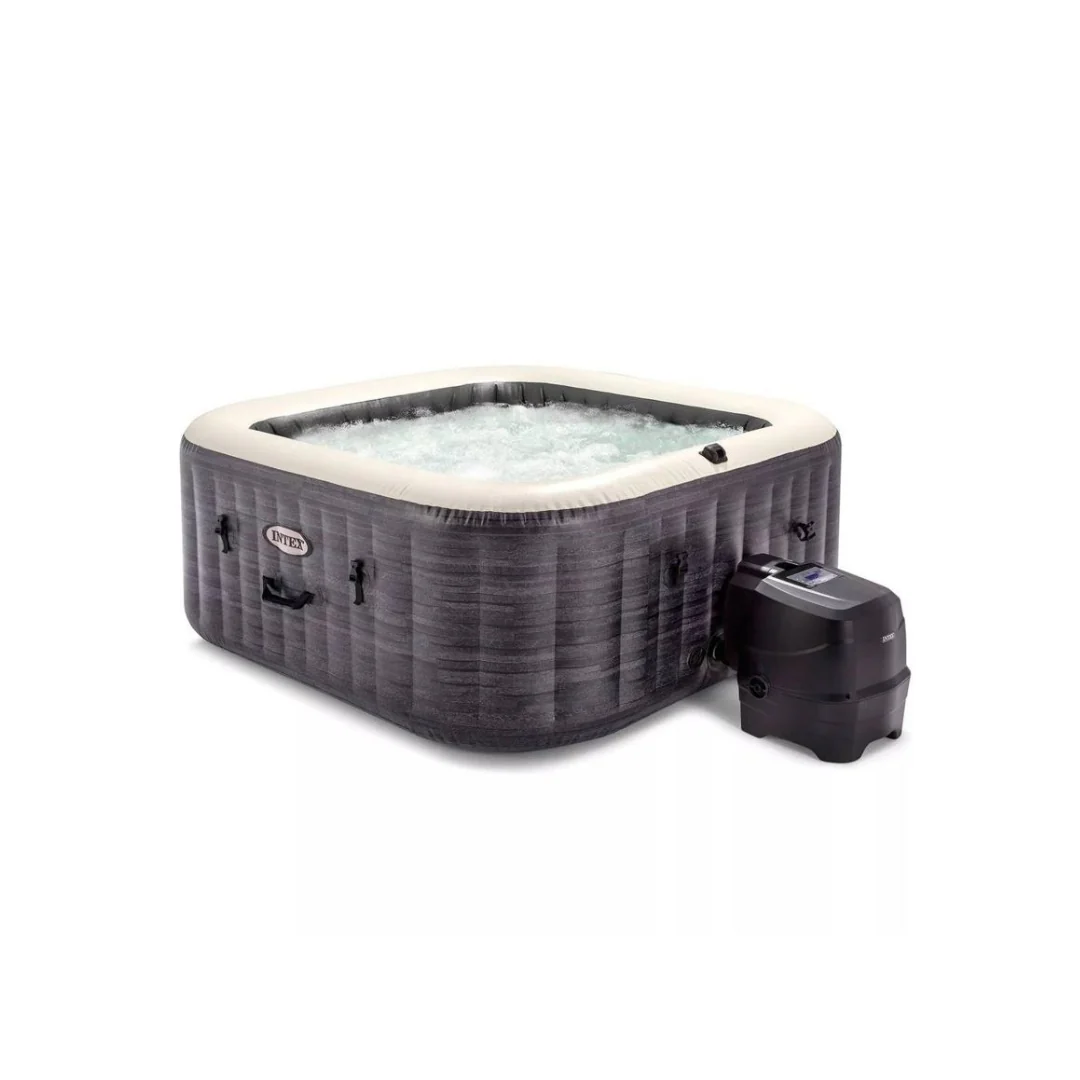 PureSpa Greystone Deluxe 4-Person Square Bubble Spa
