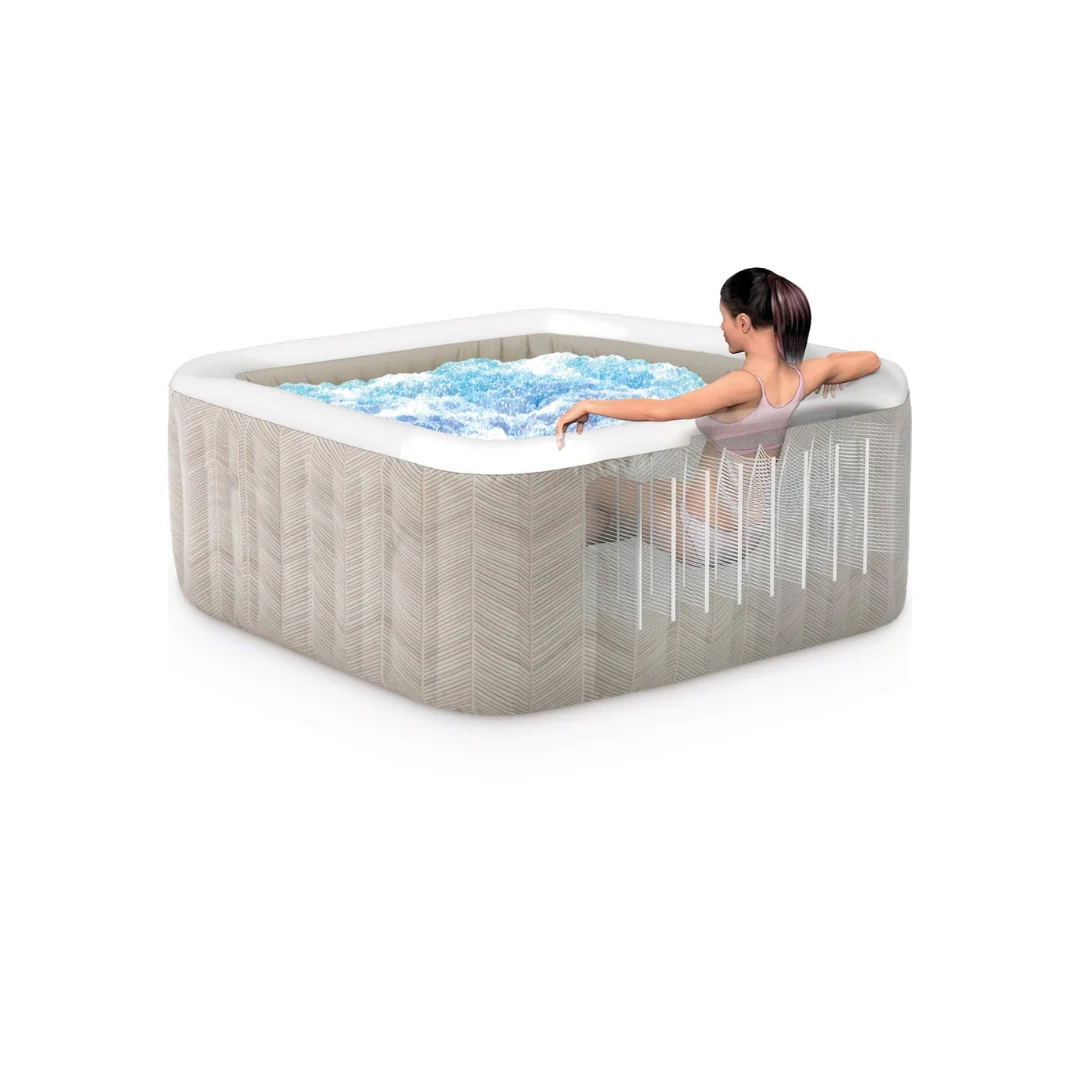 PureSpa Chevron Deluxe 6-Person Square Bubble Spa - Image 4