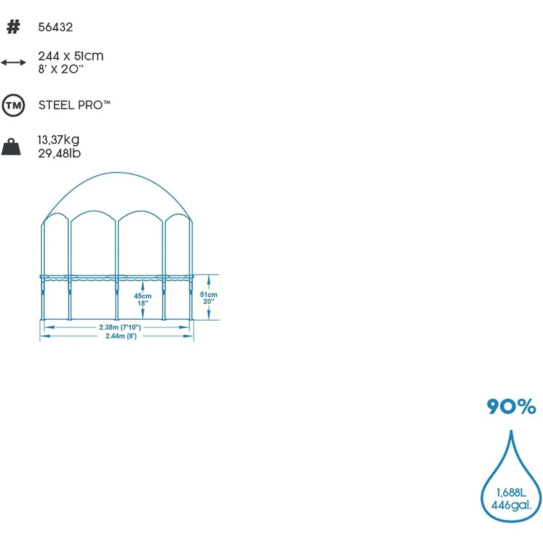 Splash-in-Shade Play Pool 2.44m x 51cm - Image 4