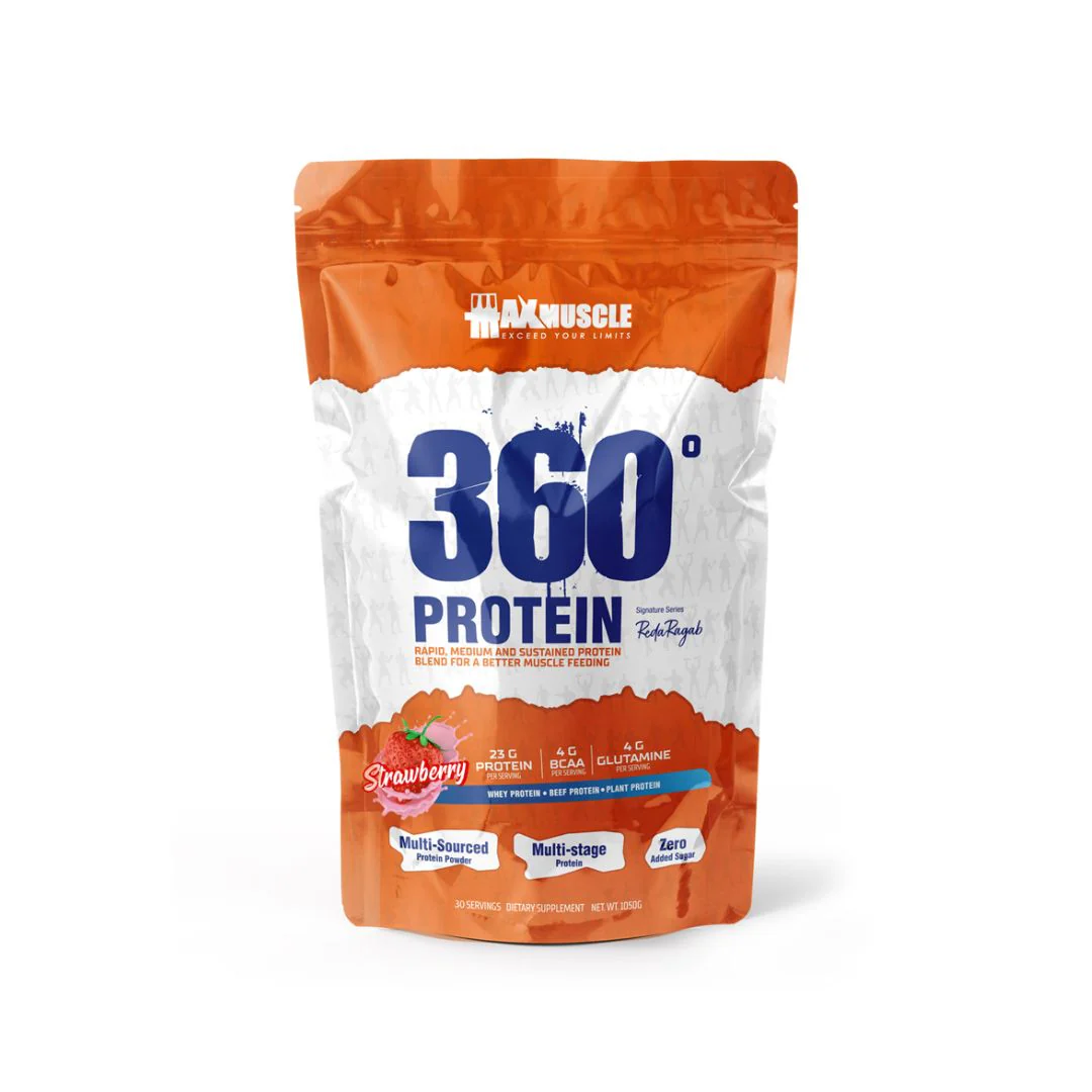 Max Muscle 360 Protein Powder Reda Ragab Signature-30Serv. 1050G Strawberry
