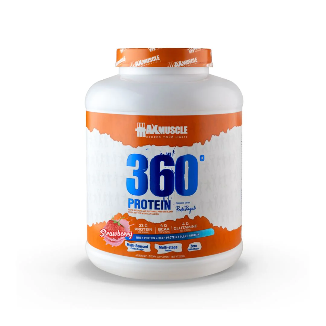 Max Muscle 360 Protein Powder Reda Ragab Signature 60Serv. 2100G Strawberry