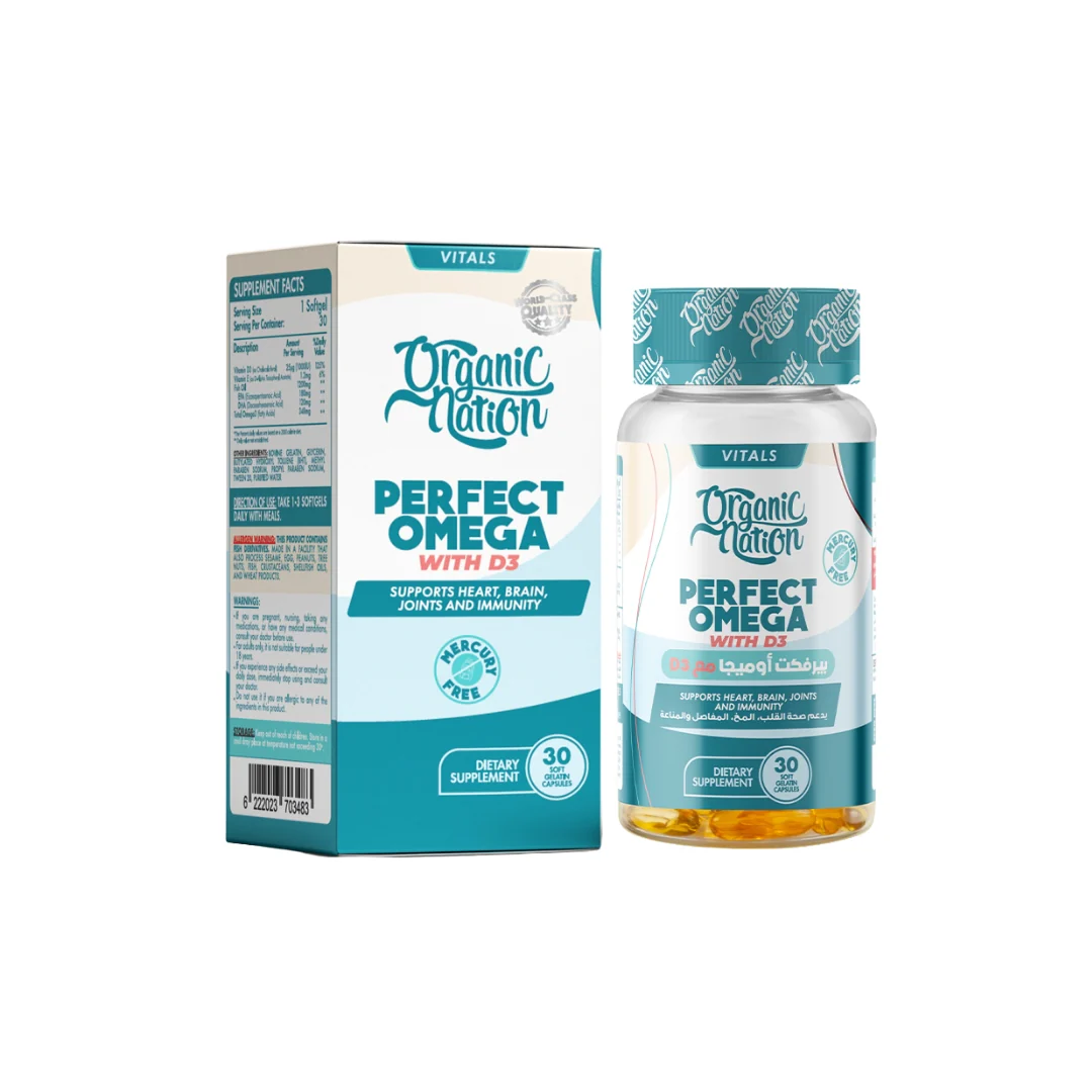 Organic Nation Perfect Omega3 With Vitamin D3 30Serv. 30 Capsules