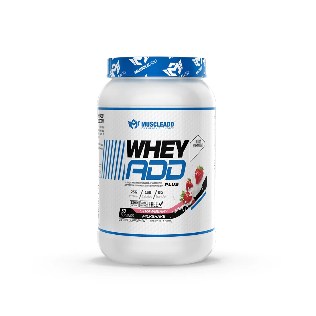 Muscle Add Whey Add Plus 30Serv. 1050 G Strawberry milkshake