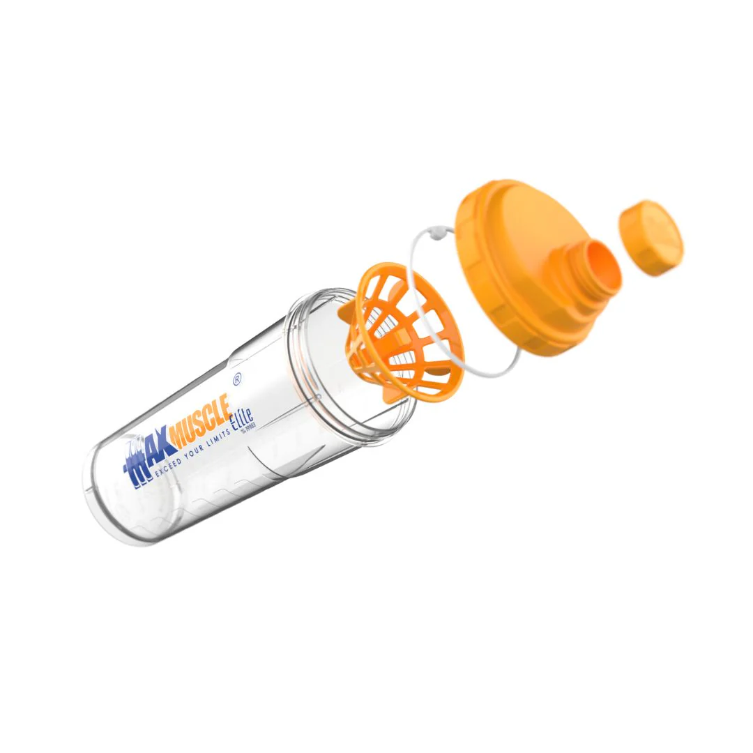 Max Muscle Shaker 1000 ML Clear Orange