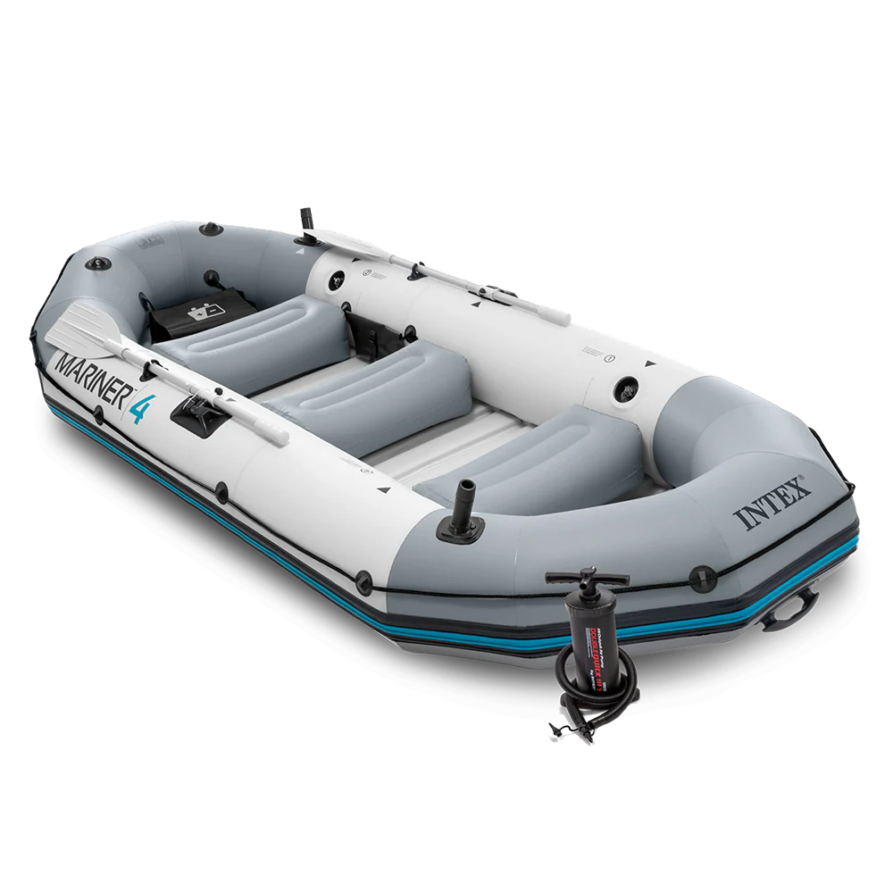 Intex Mariner 4 Inflatable Boat Set – 4 Person with 54" Oars