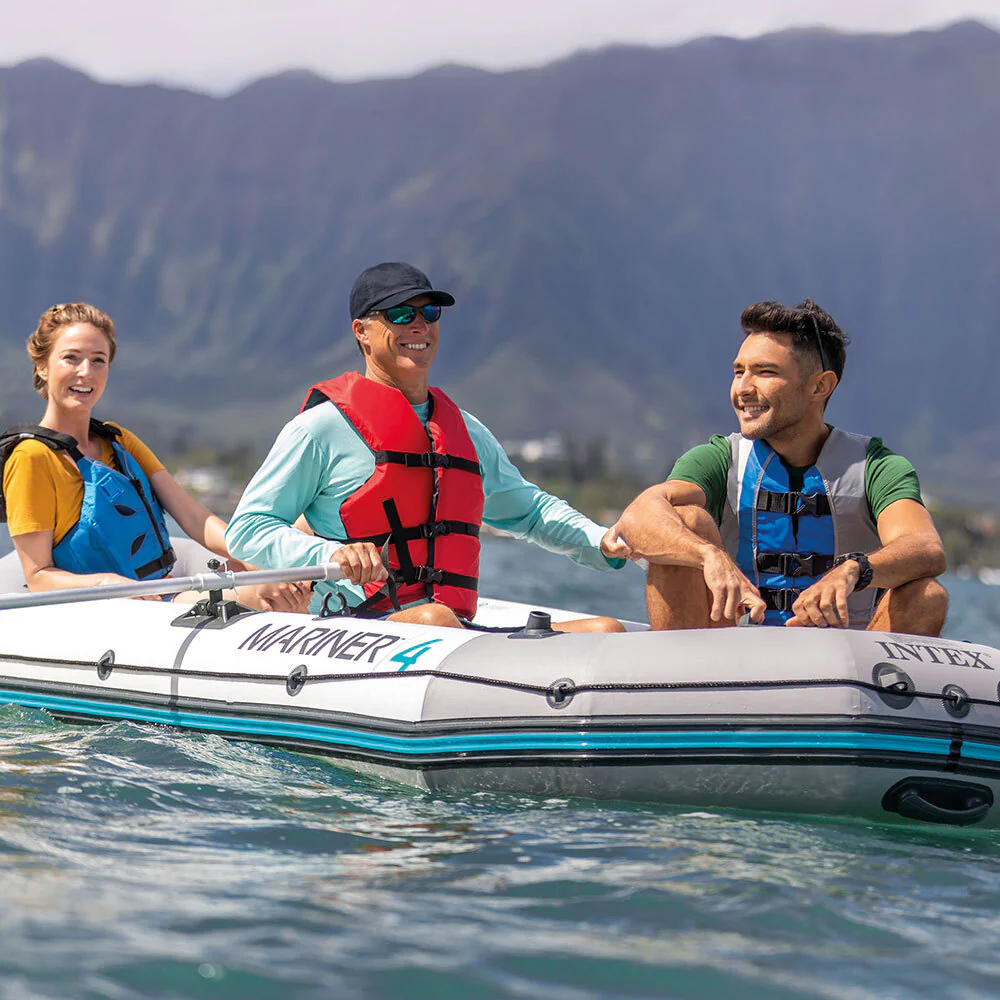 Intex Mariner 4 Inflatable Boat Set – 4 Person with 54" Oars - Image 3