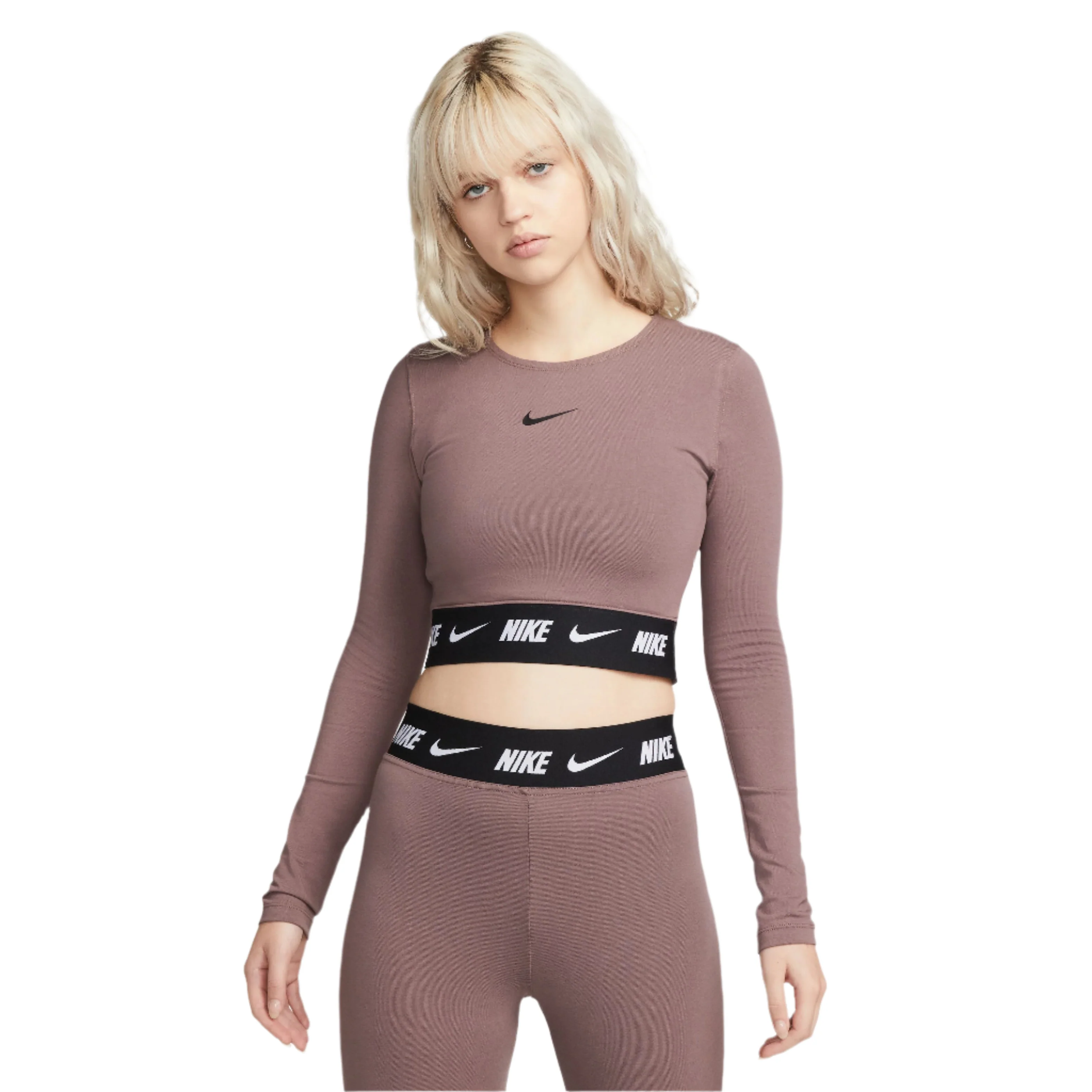 Tape Long Sleeve Crop T-shirt