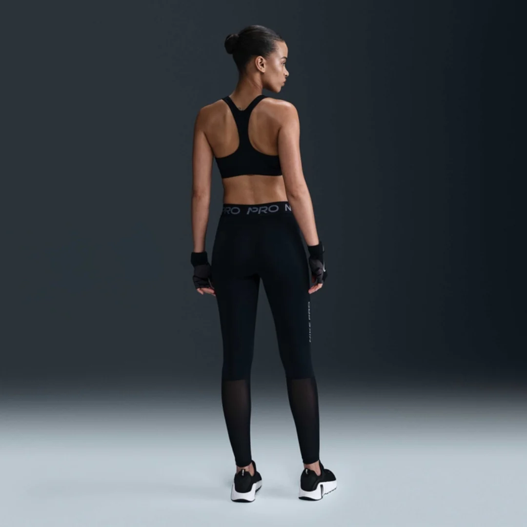 Pro Mid-Rise Full-Length Mesh-Panelled Leggings - Image 4