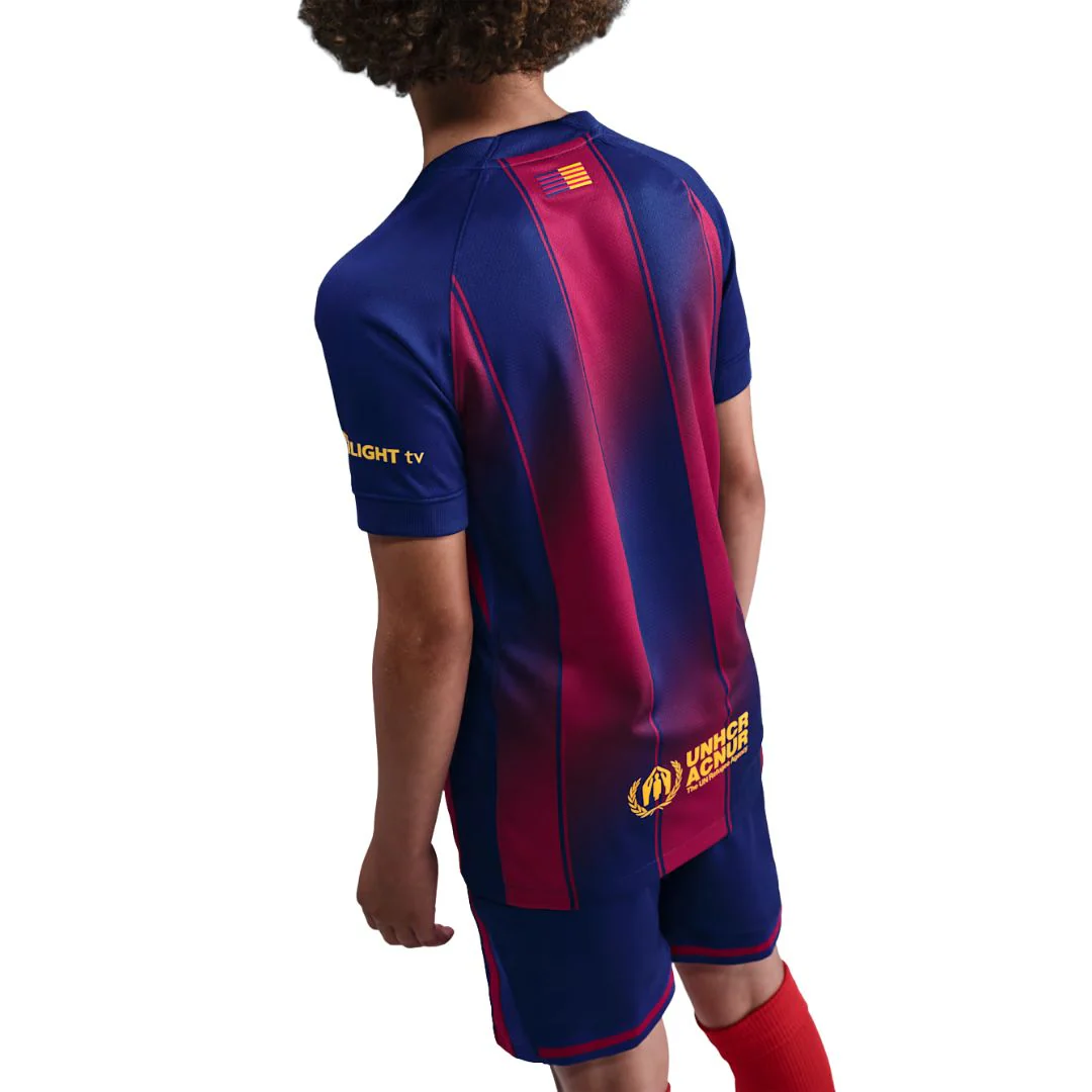 FC Barcelona 2025/26 Stadium Home Big Kids' Nike Dri-FIT Soccer Replica Jersey - Image 3