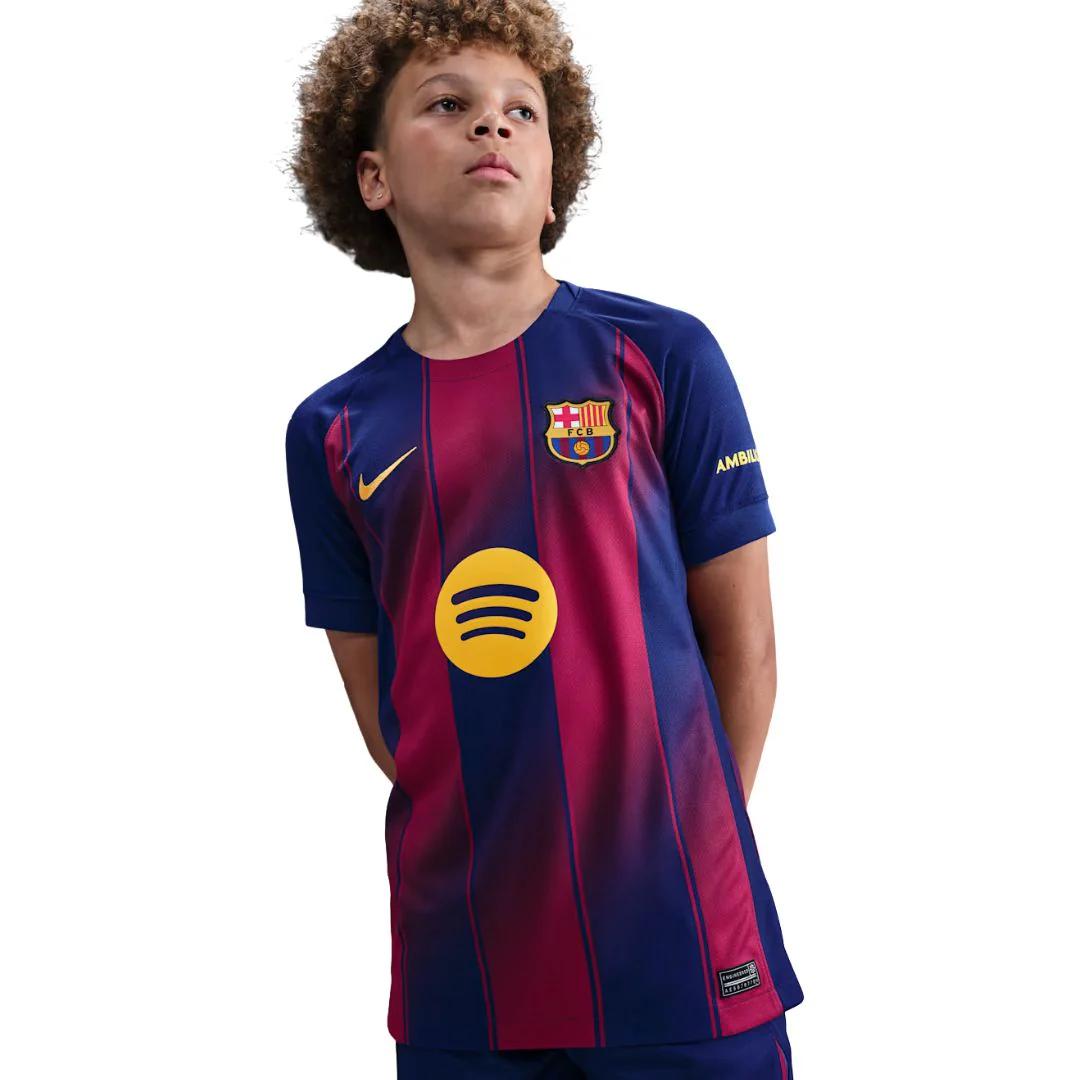 FC Barcelona 2025/26 Stadium Home Big Kids' Nike Dri-FIT Soccer Replica Jersey - Image 4