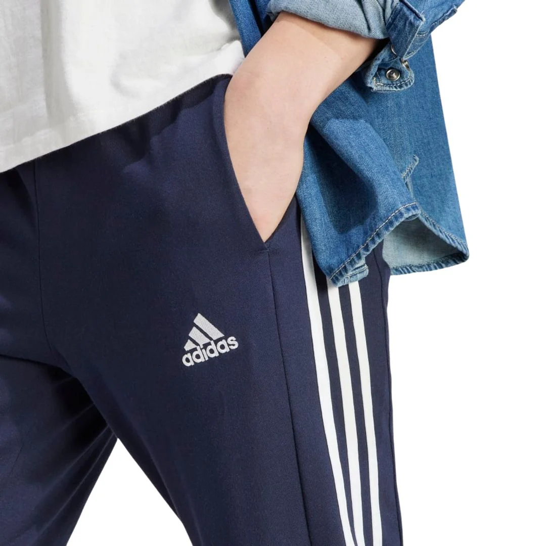 Essentials Single Jersey Tapered Open Hem 3-Stripes Joggers - Image 3