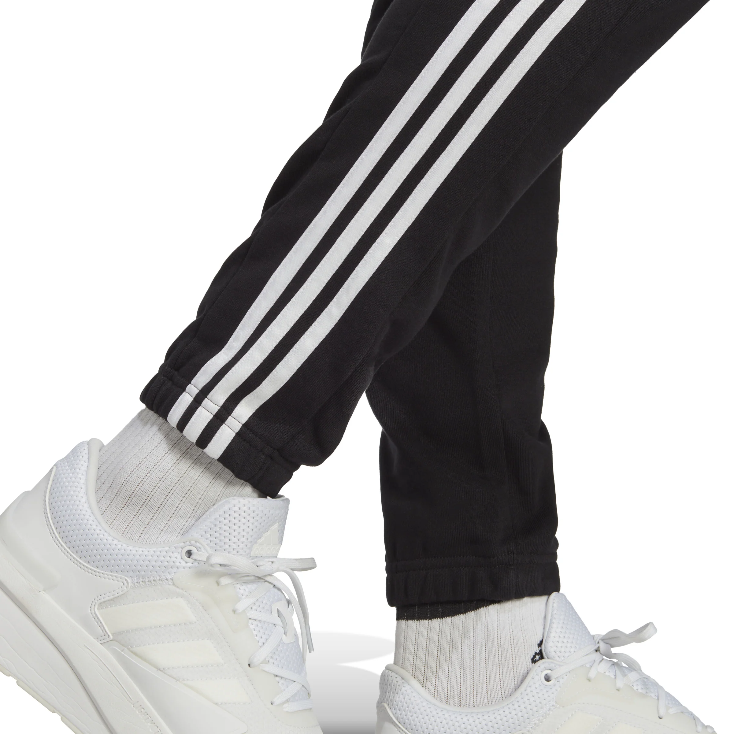 Essentials French Terry Tapered Elastic Cuff 3-Stripes Joggers - Image 2