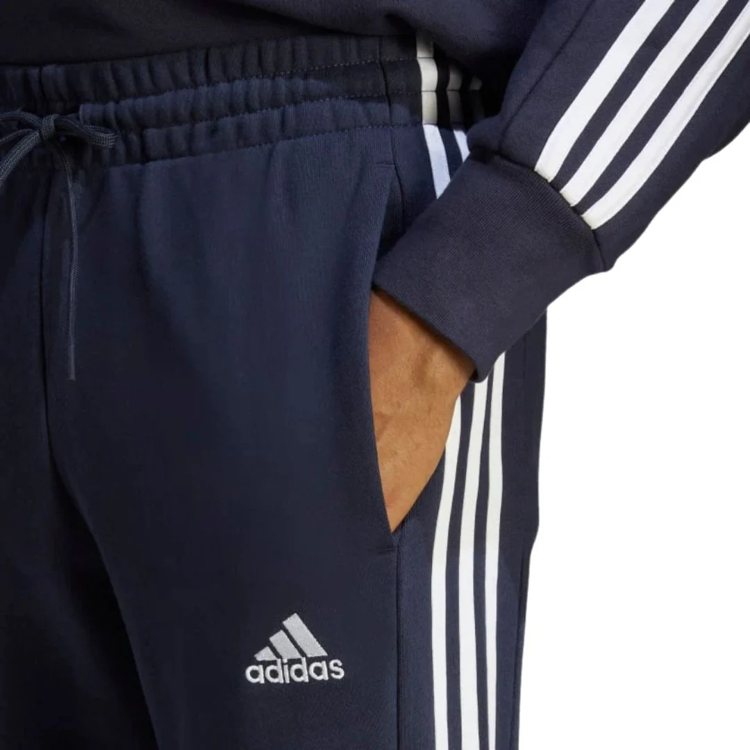 Essentials French Terry Tapered Cuff 3-Stripes Joggers - Image 2