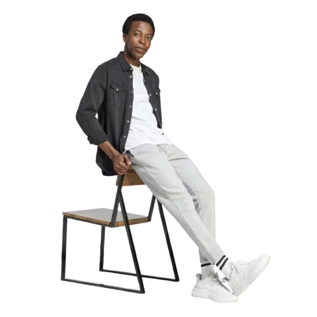 Essentials Fleece Tapered Cuff Big Logo Joggers - Image 2