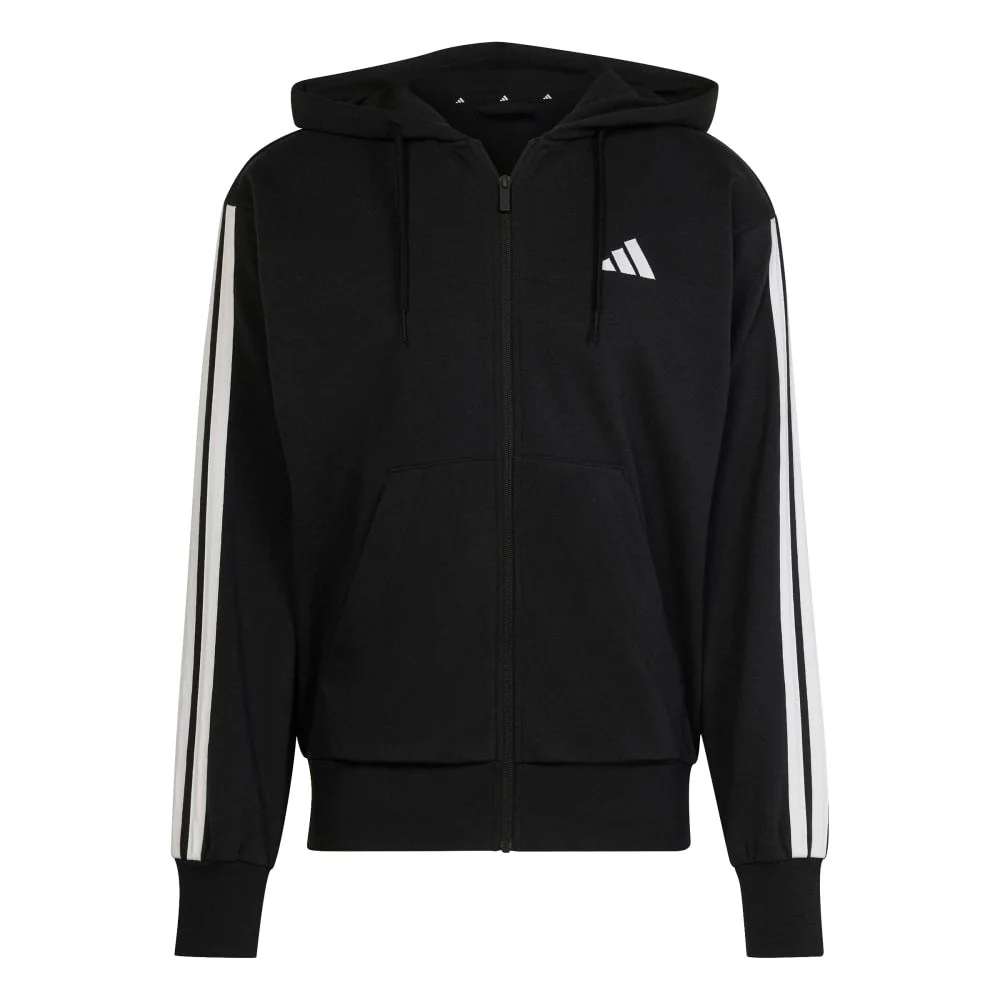Essentials 3-Stripes French Terry Full-Zip Hoodie - Image 2