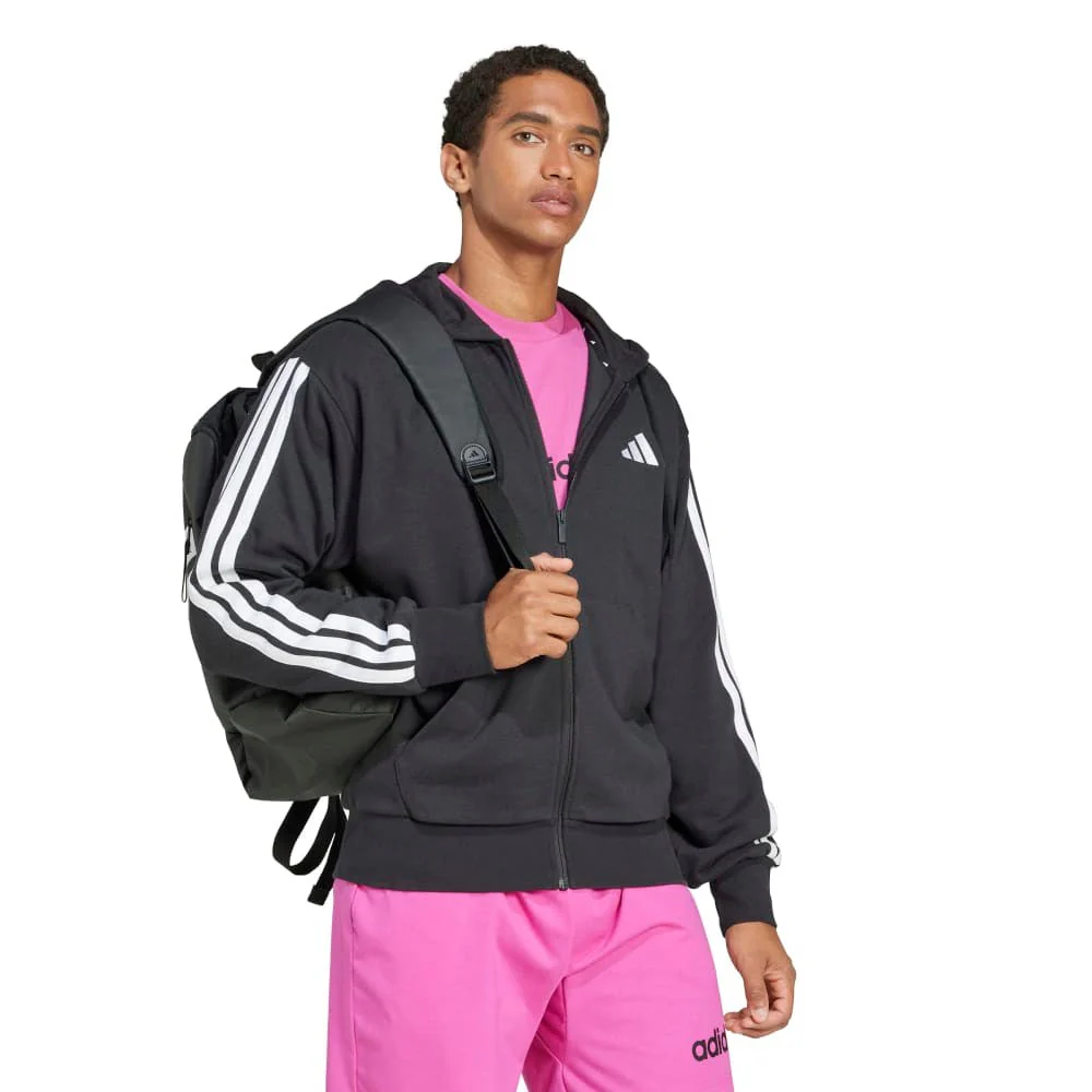 Essentials 3-Stripes French Terry Full-Zip Hoodie - Image 5