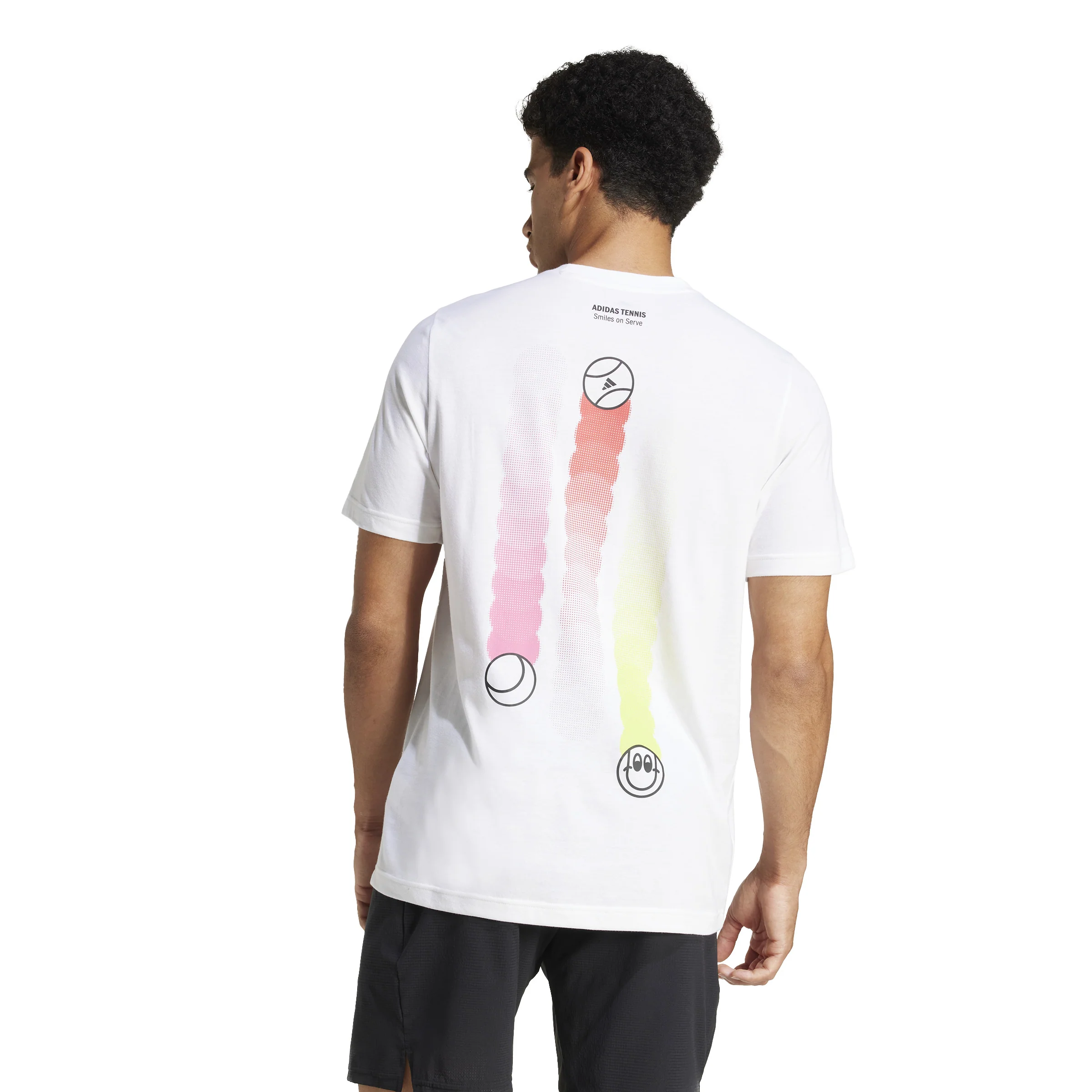 Tennis Happy 3 Balls Graphic T-shirt - Image 3