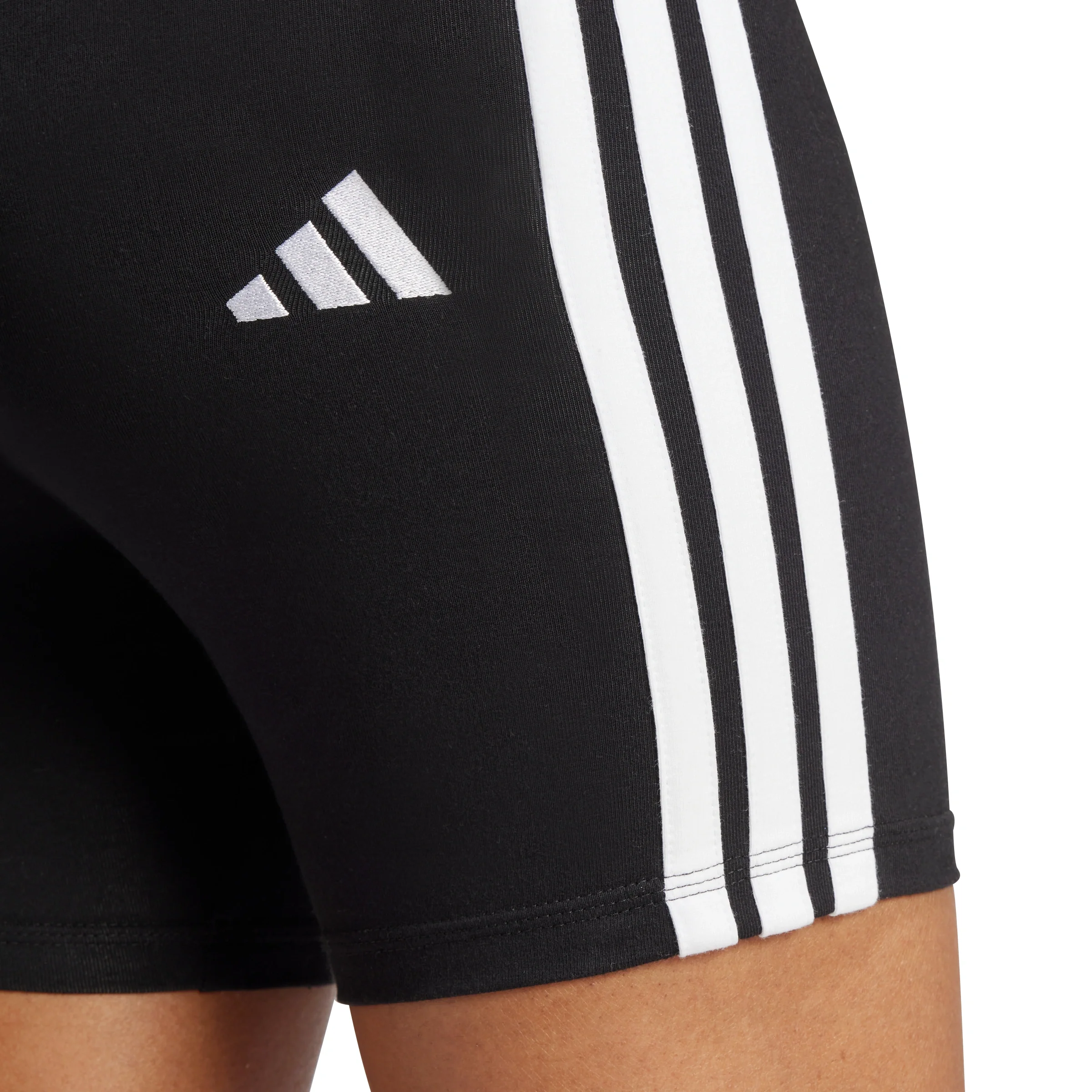 Essentials 3-Stripes High Waisted Biker Shorts - Image 4
