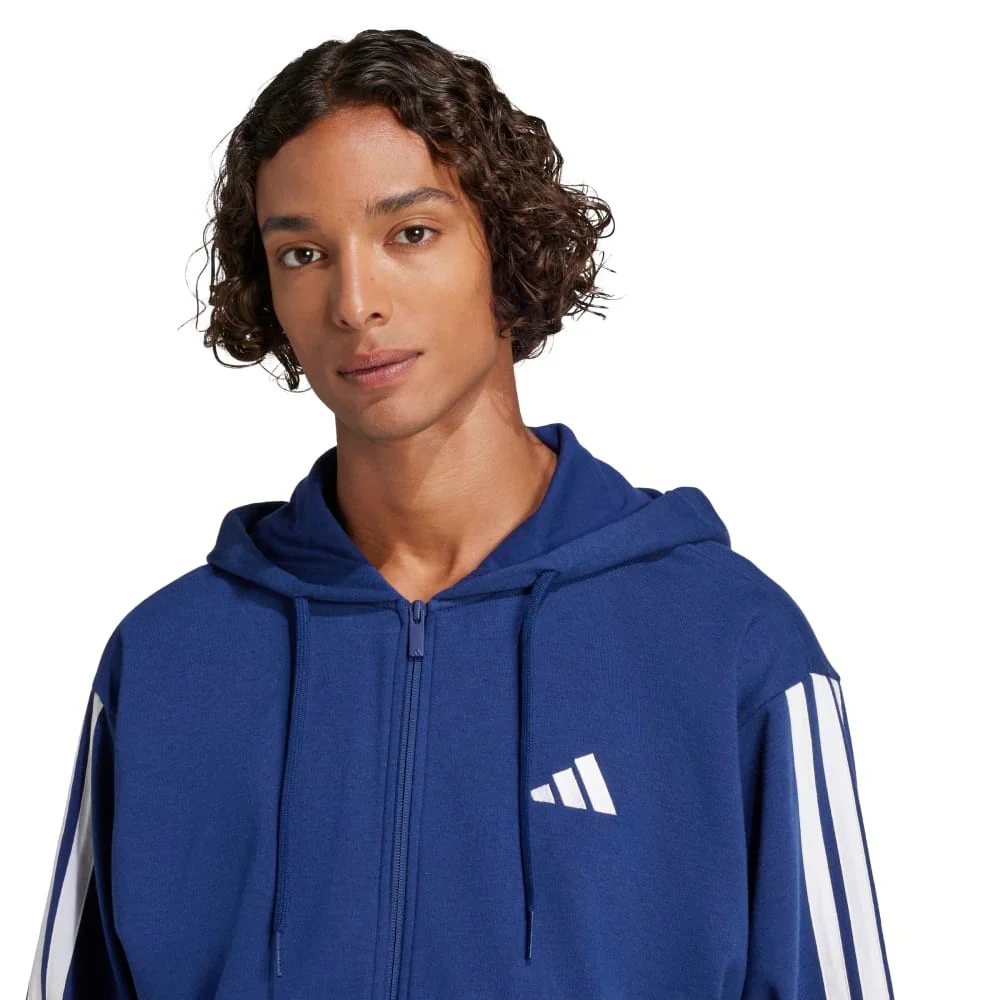 Essentials 3-Stripes French Terry Full-Zip Sweatshirt - Image 4