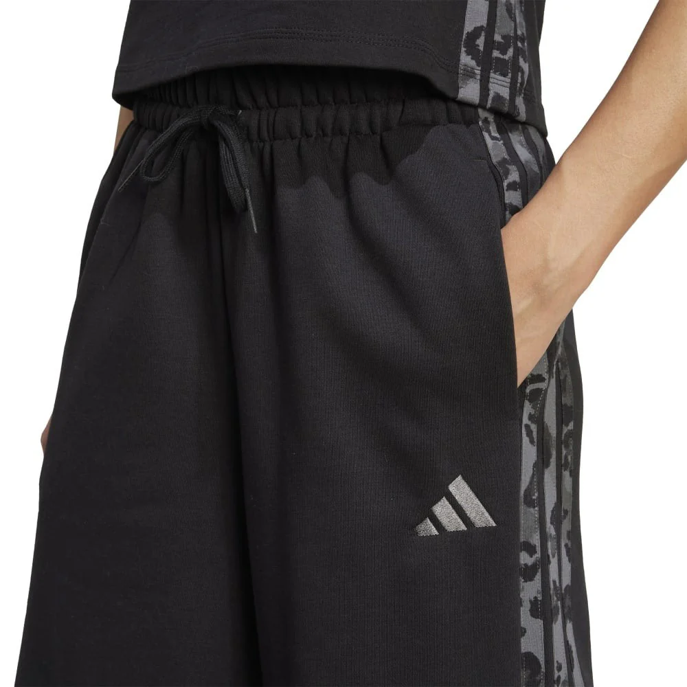 Animal Print 3-Stripes Open Hem Joggers - Image 4