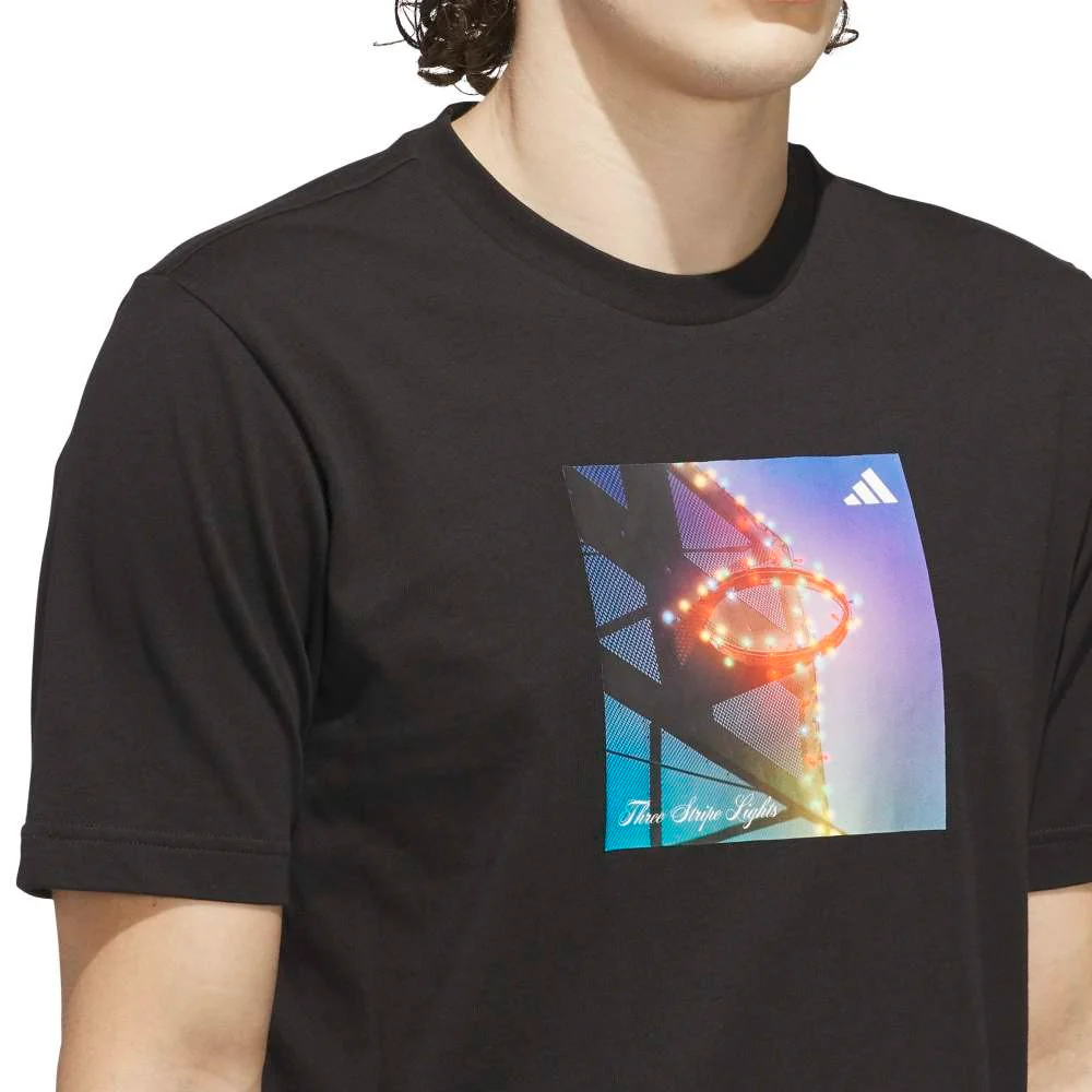 3-Stripes Lights Hoops Graphic T-Shirt - Image 4