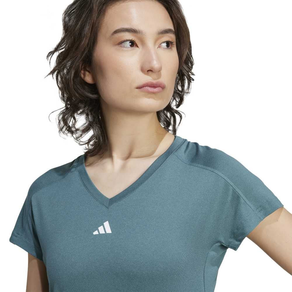 AEROREADY Train Essentials Minimal Branding V-Neck T-Shirt - Image 4