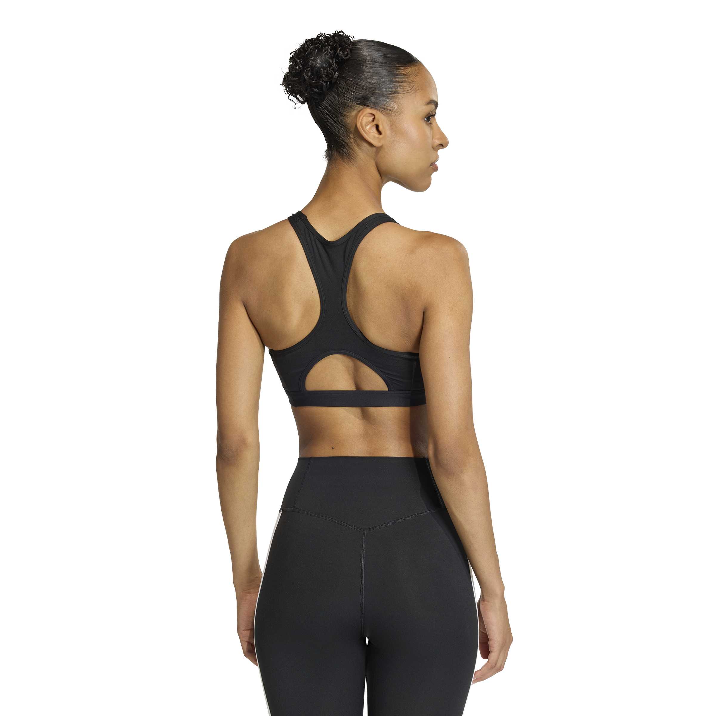 Optime Essentials Workout 3-Stripes Medium Support Bra - Image 3