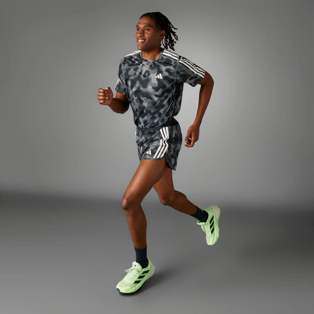 Own the Run 3-Stripes Allover Print Shorts - Image 9