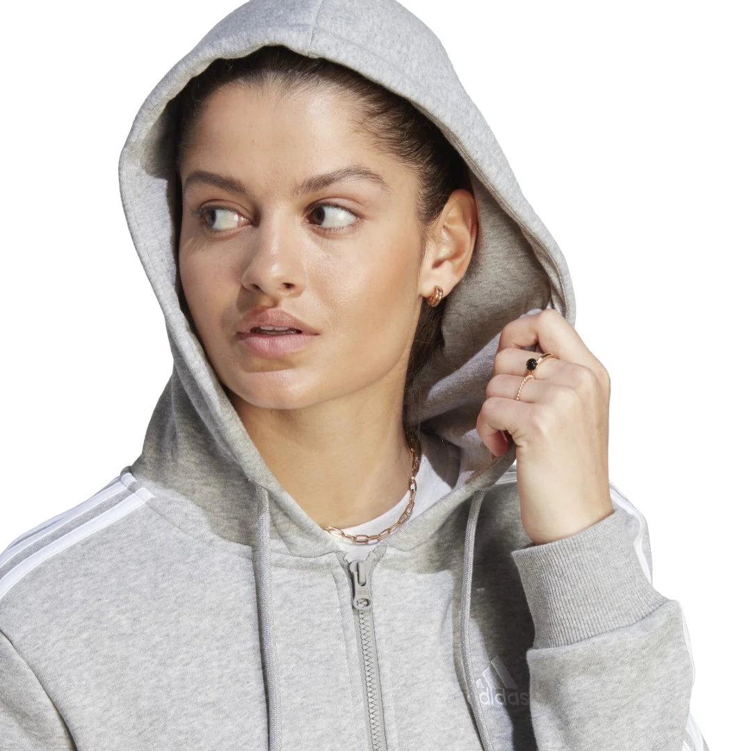 Essentials 3-Stripes Full-Zip Fleece Hoodie - Image 6