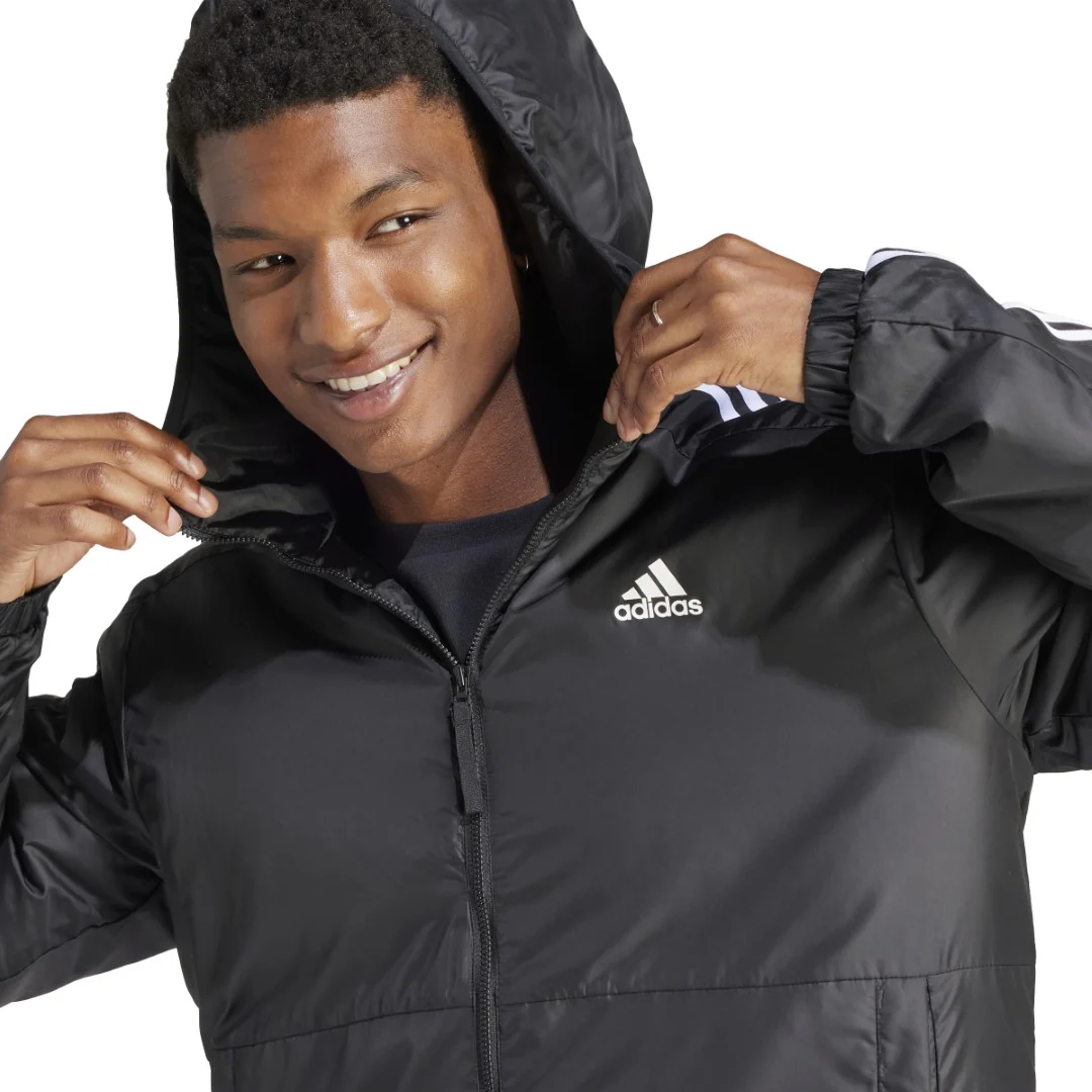 Essentials 3-Stripes Insulated Hooded Jacket - Image 5