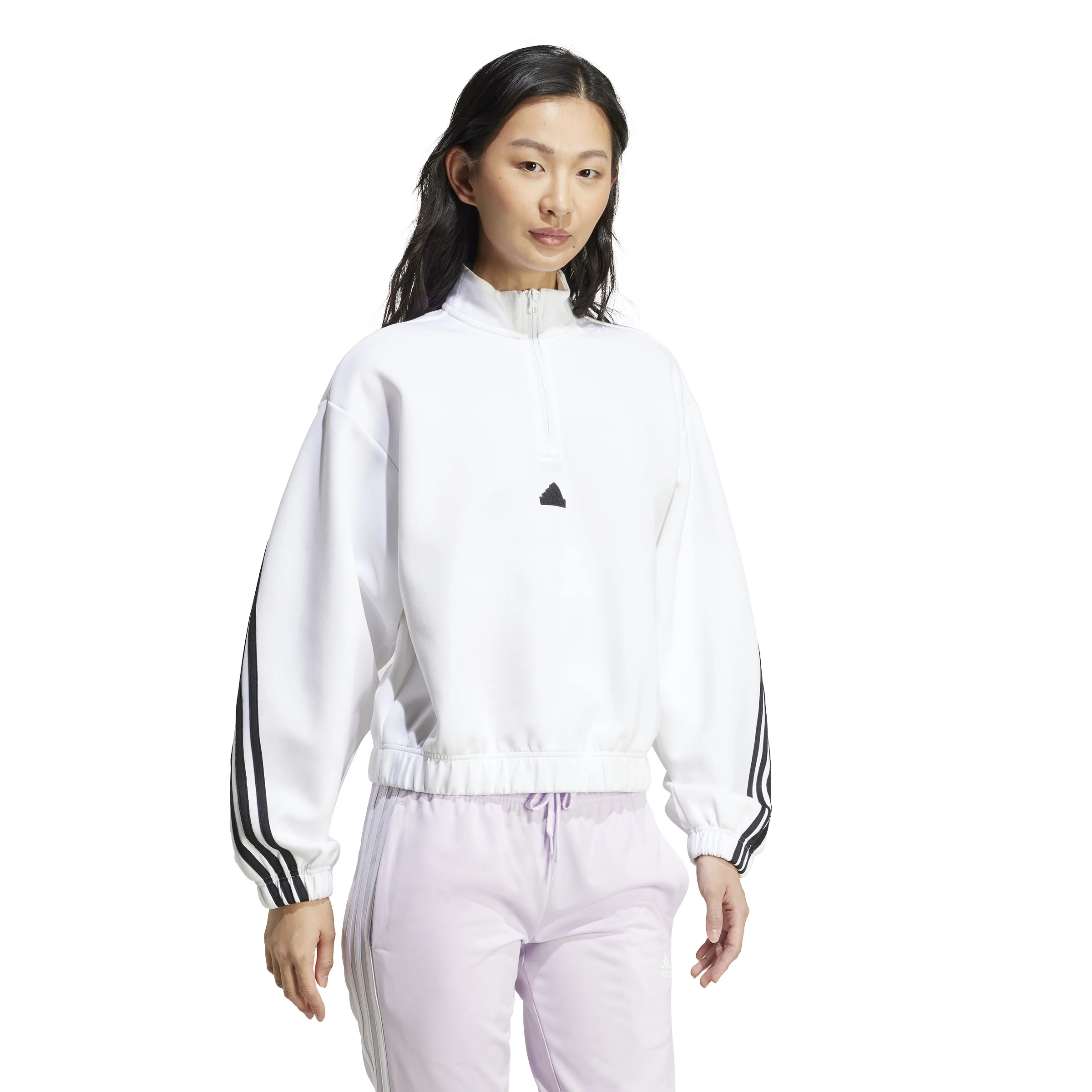 Future Icons Three Stripes 1/4 Zip Top