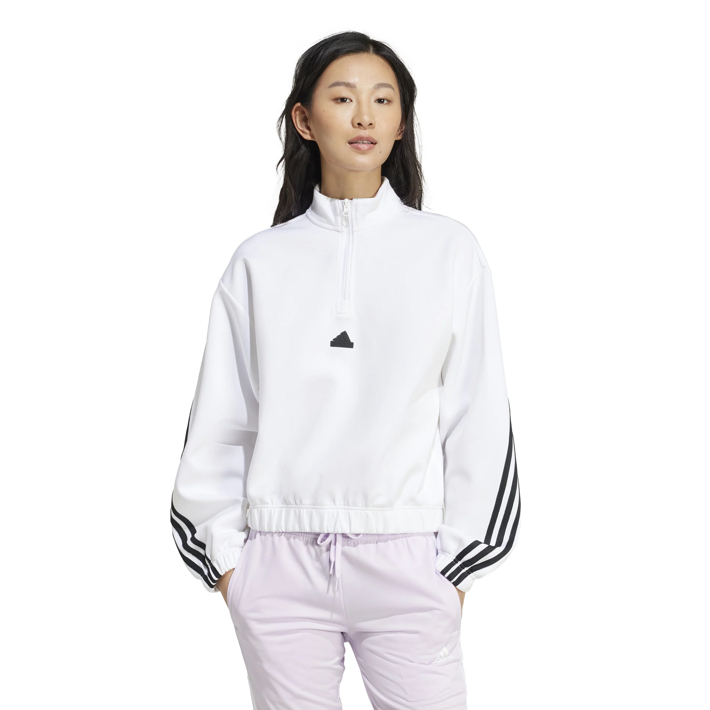 Future Icons Three Stripes 1/4 Zip Top - Image 2