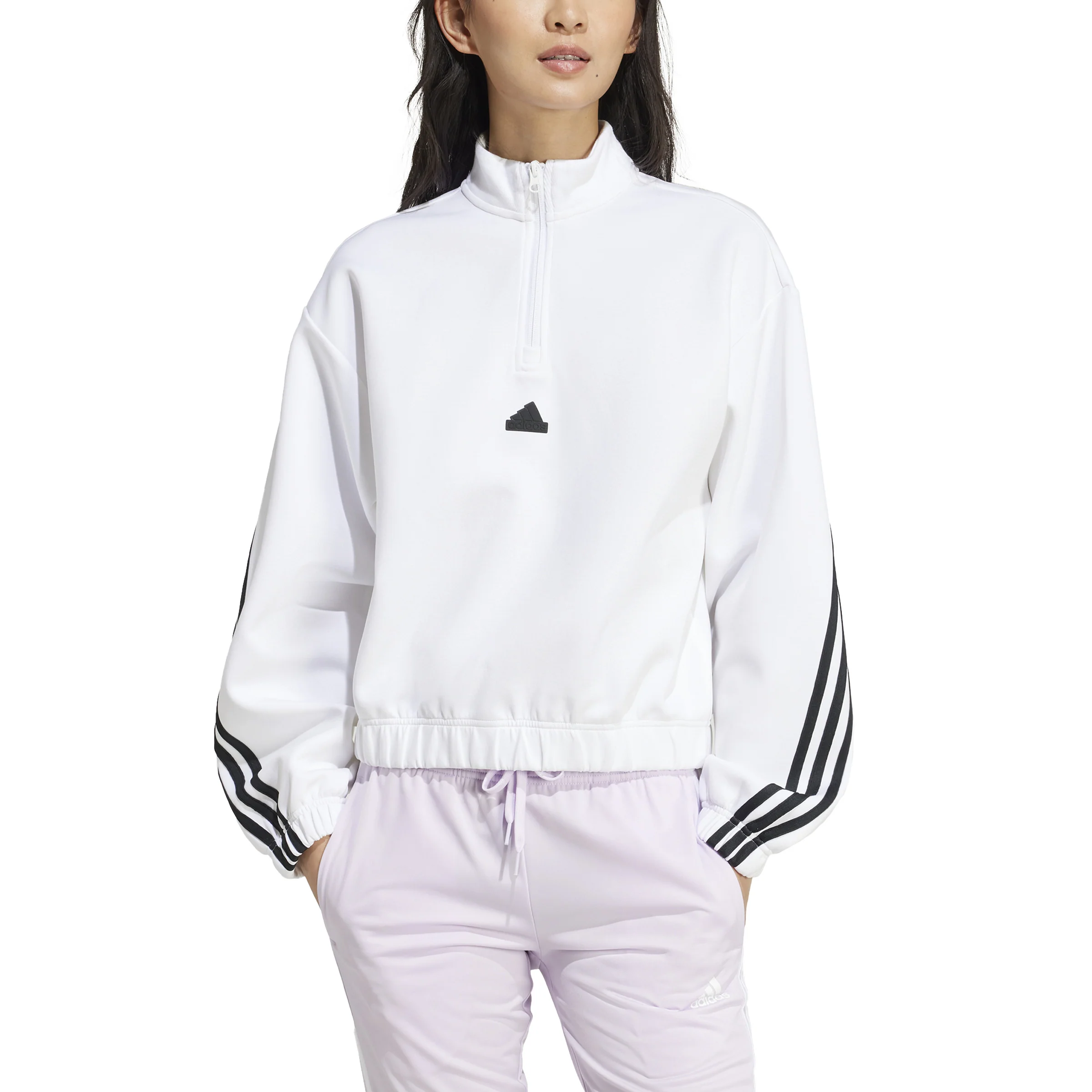 Future Icons Three Stripes 1/4 Zip Top - Image 6