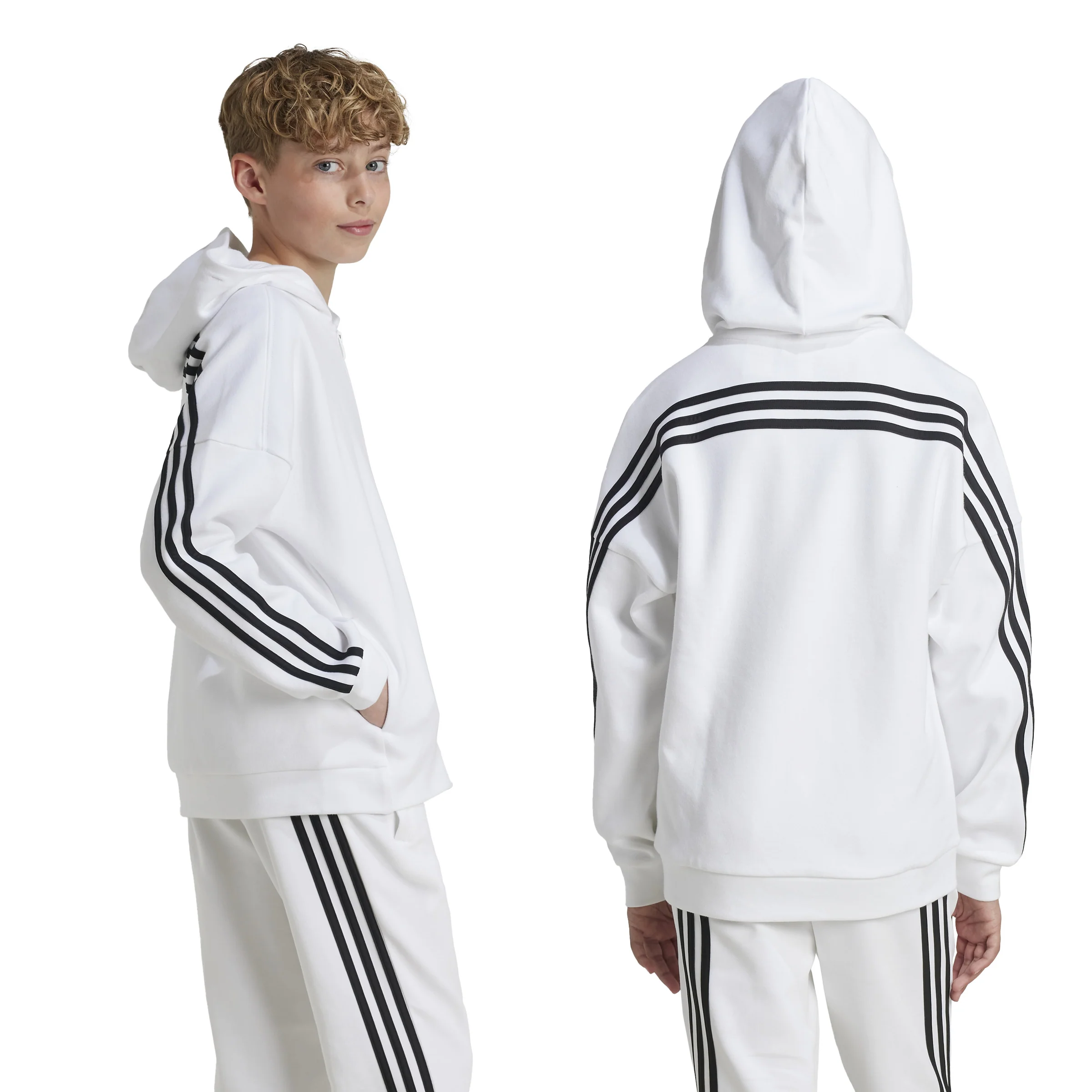 Future Icons 3-Stripes Full-Zip Hooded Track Top - Image 2