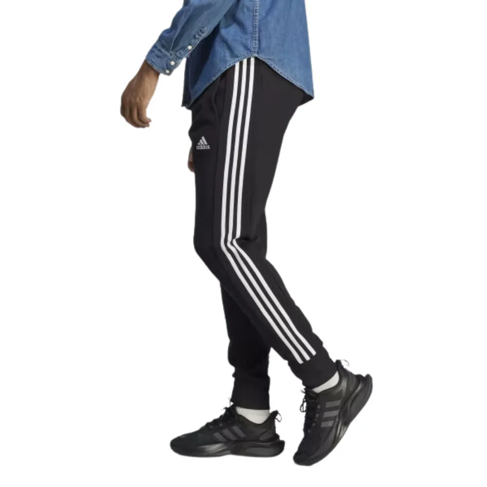 Essentials French Terry Tapered Cuff 3-Stripes Joggers - Image 2