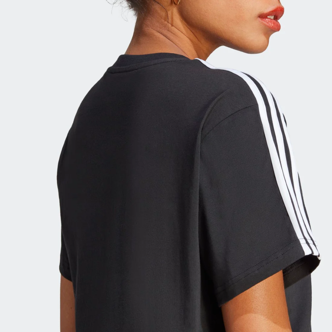 Essentials 3-Stripes Single Jersey Crop Top - Image 5