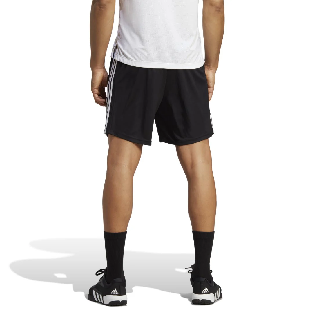 Train Essentials Piqué 3-Stripes Training Shorts - Image 2