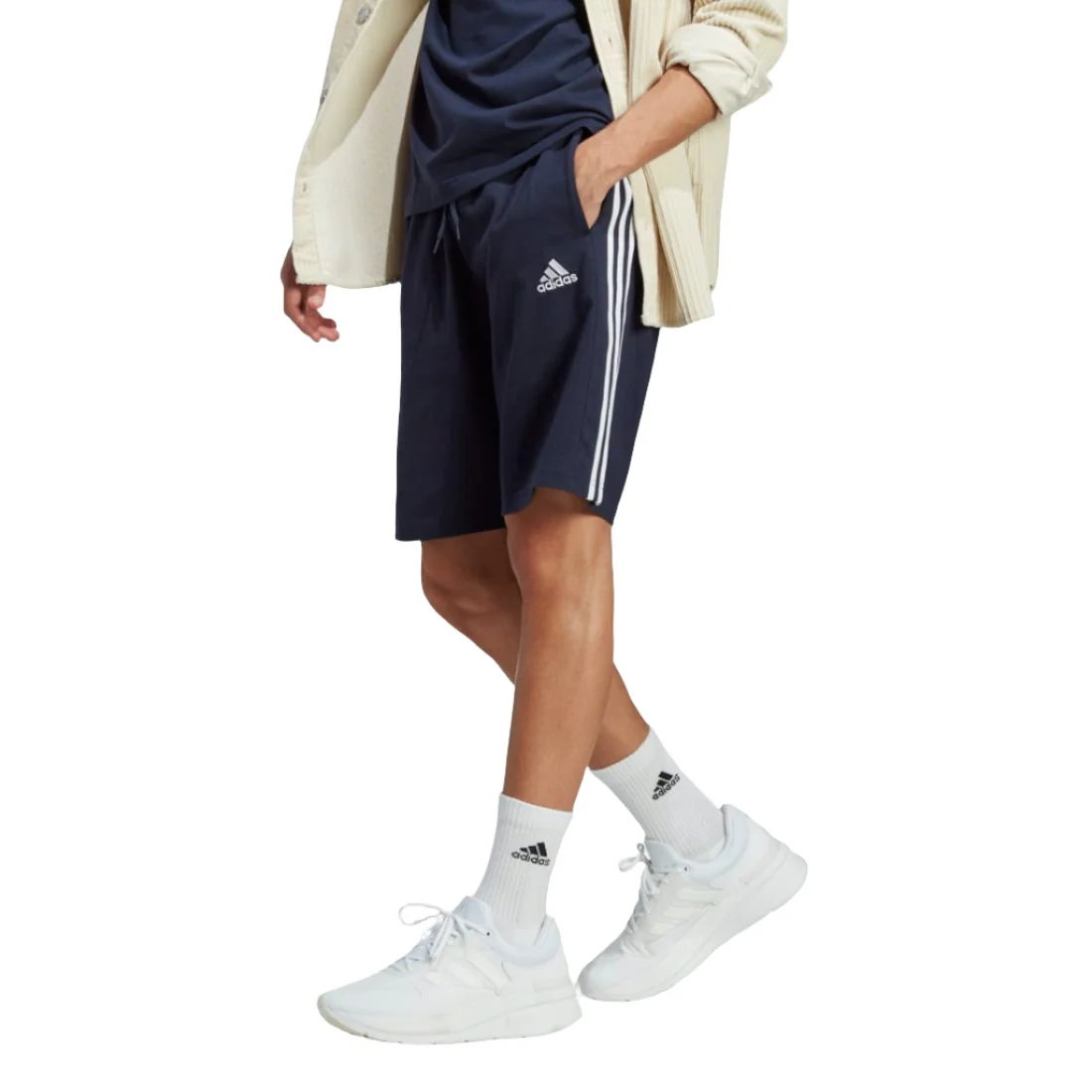 Essentials Single Jersey 3-Stripes Shorts