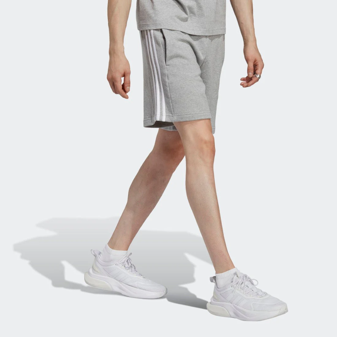Essentials French Terry 3-Stripes Shorts - Image 2