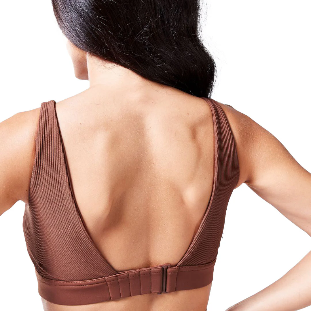 Code Ribbed Asymmetric Sports Bra - Image 3