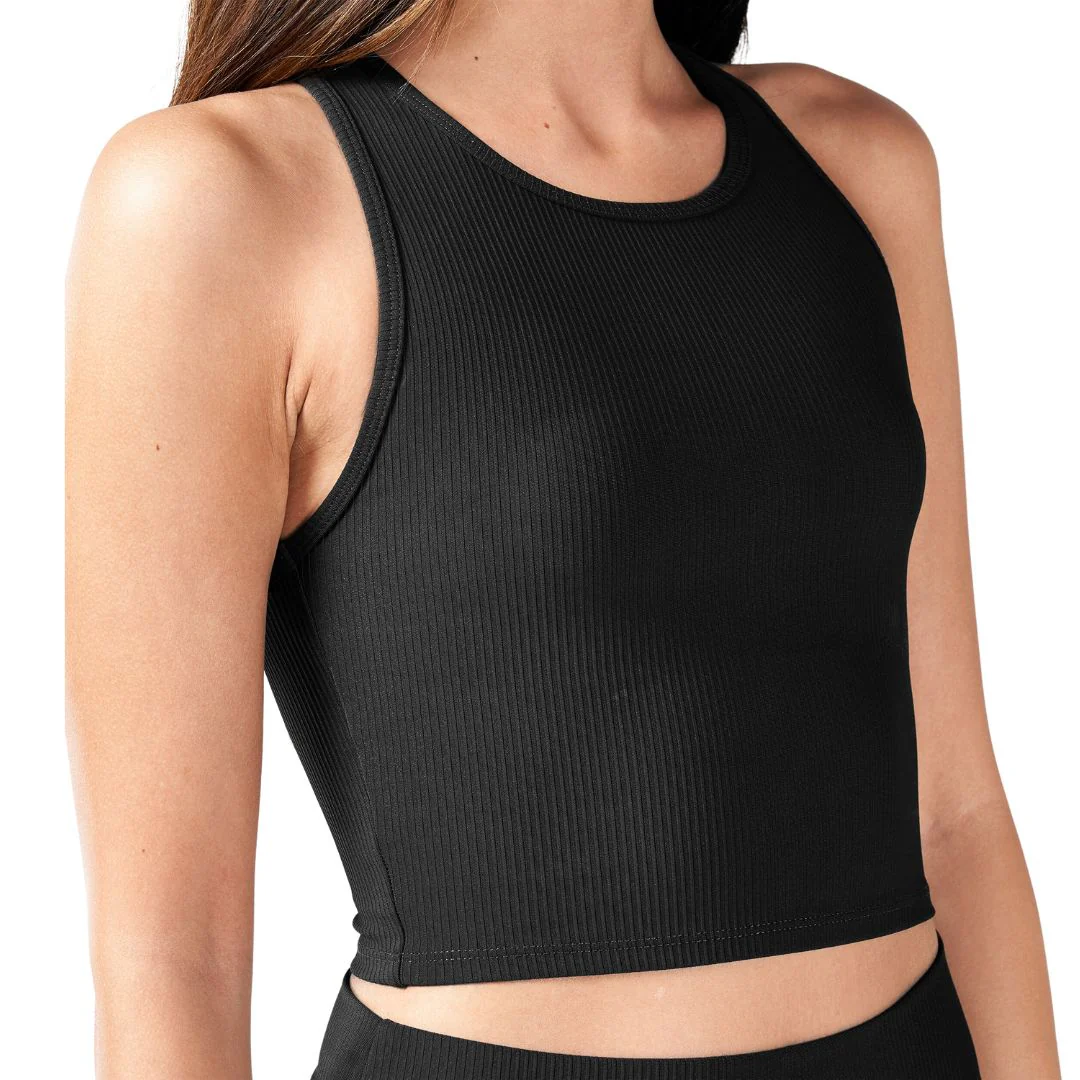 Code Ribbed Crop Tank Top - Image 2