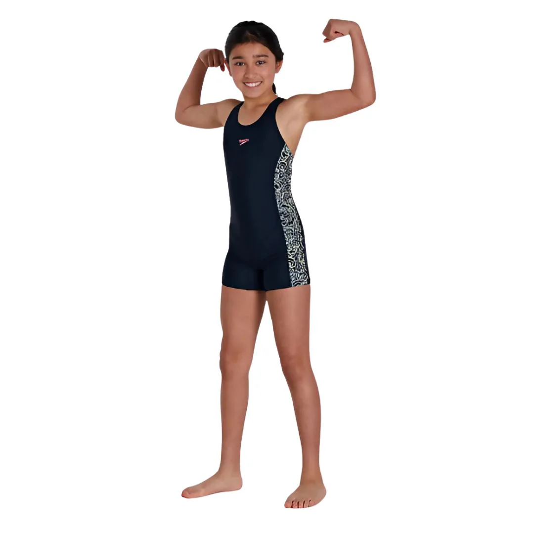 Printed Leaderback Legsuit Swimsuit