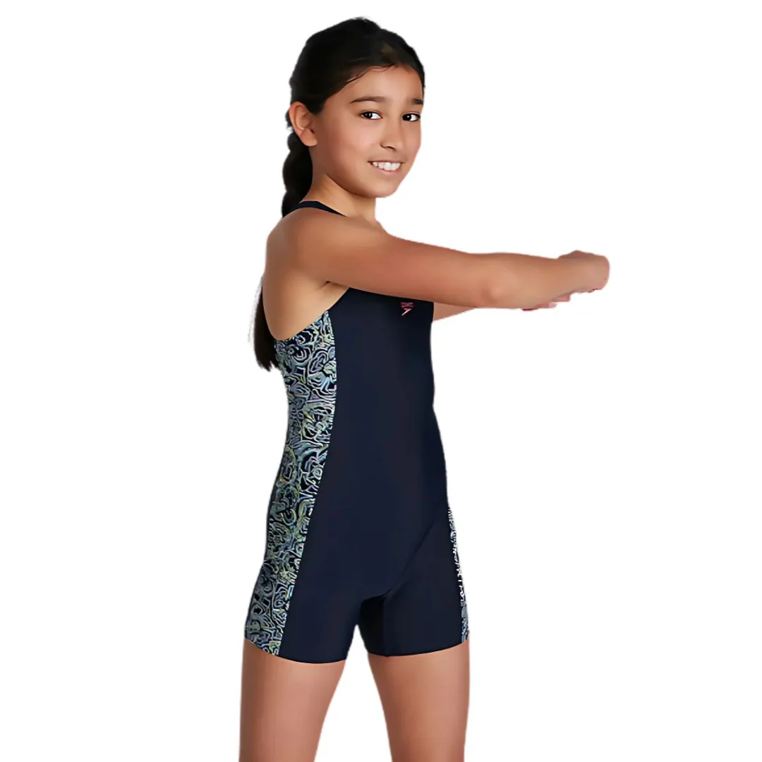Printed Leaderback Legsuit Swimsuit - Image 4