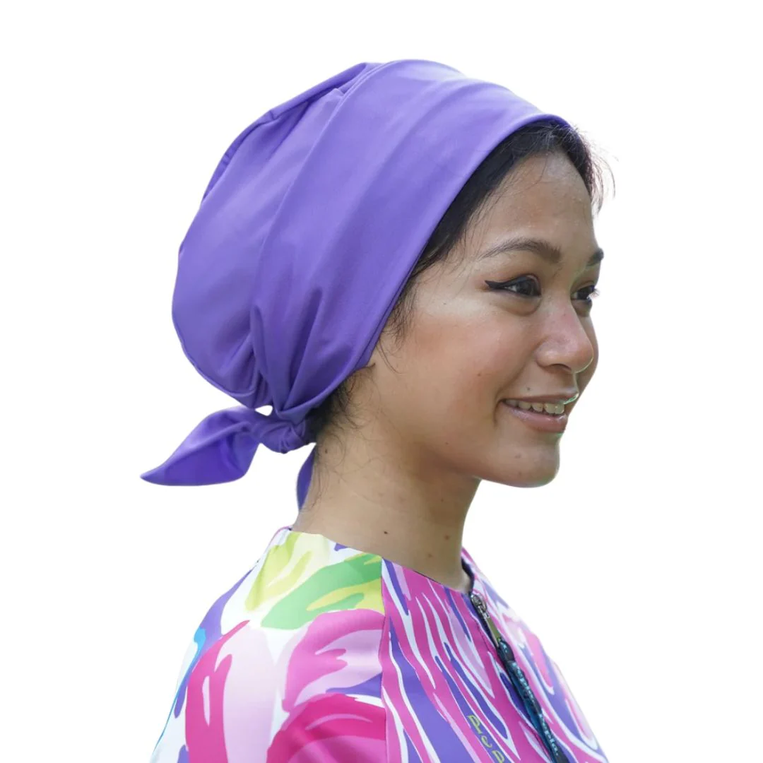 Purple blossoms Turban
