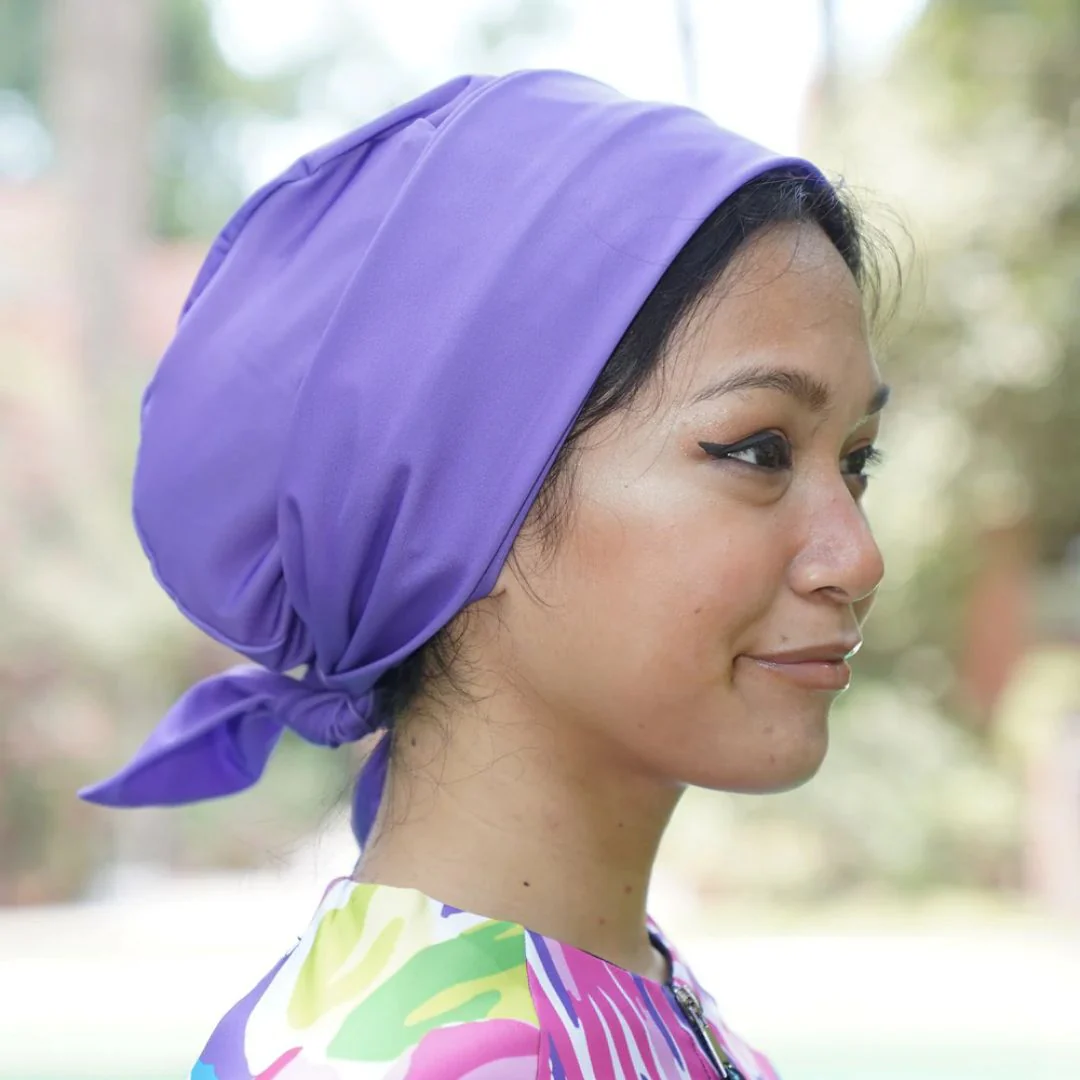 Purple blossoms Turban - Image 2
