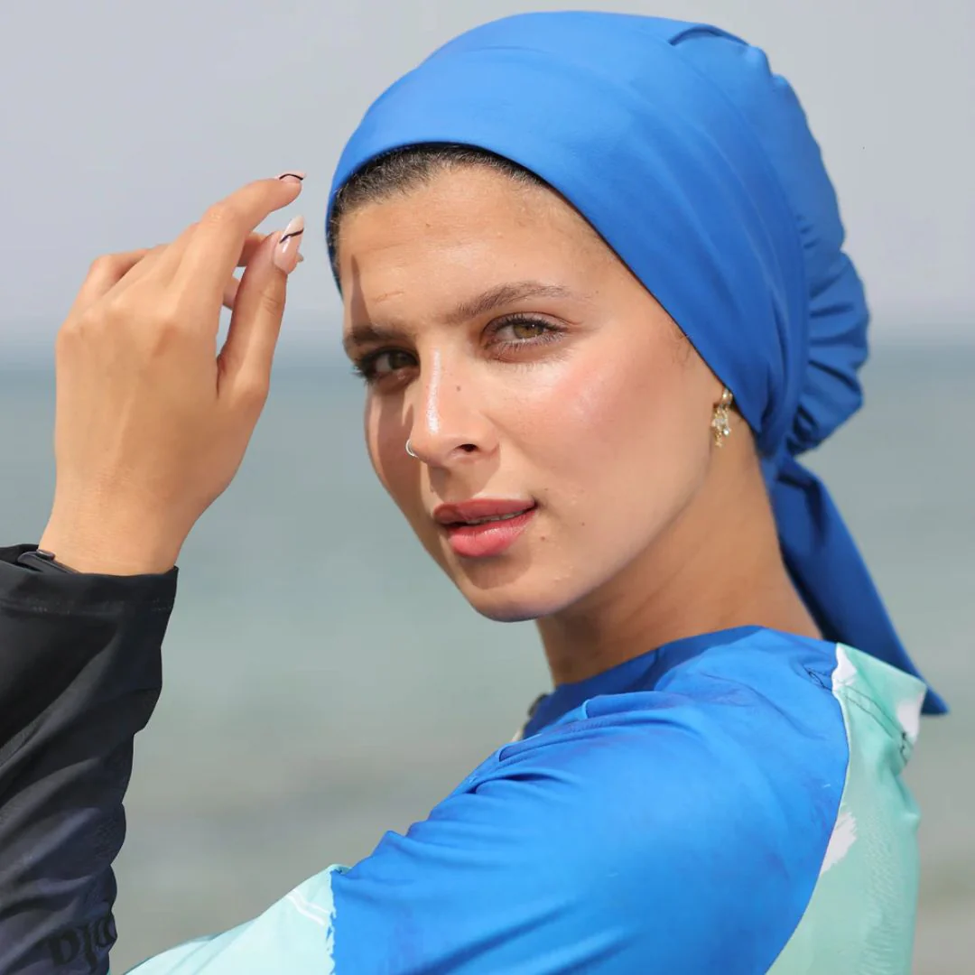 Waves Blue Turban - Image 3