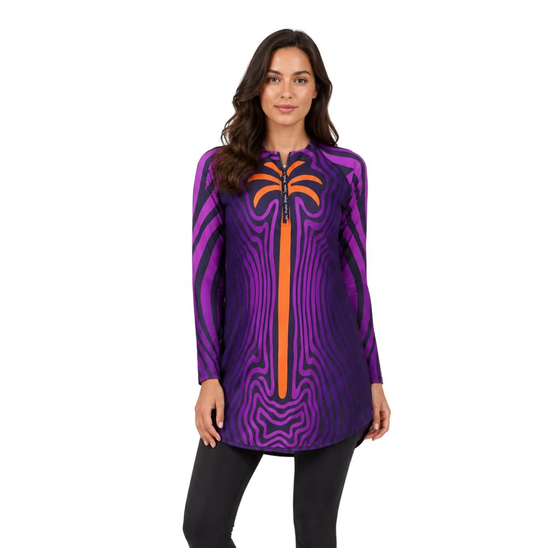 Retro Palm Long Rashguard