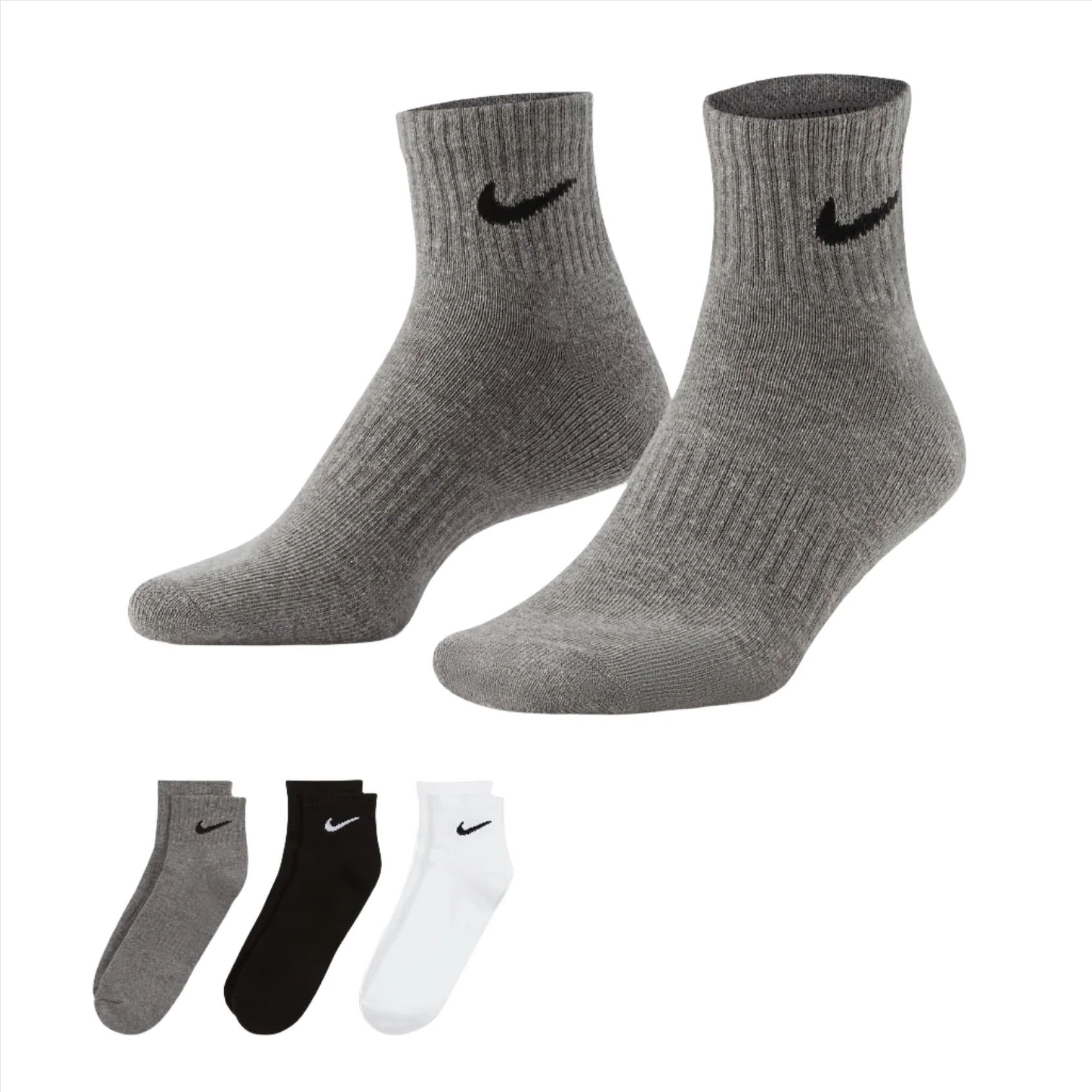 Everyday Cushioned Training Ankle Socks (3 Pairs)