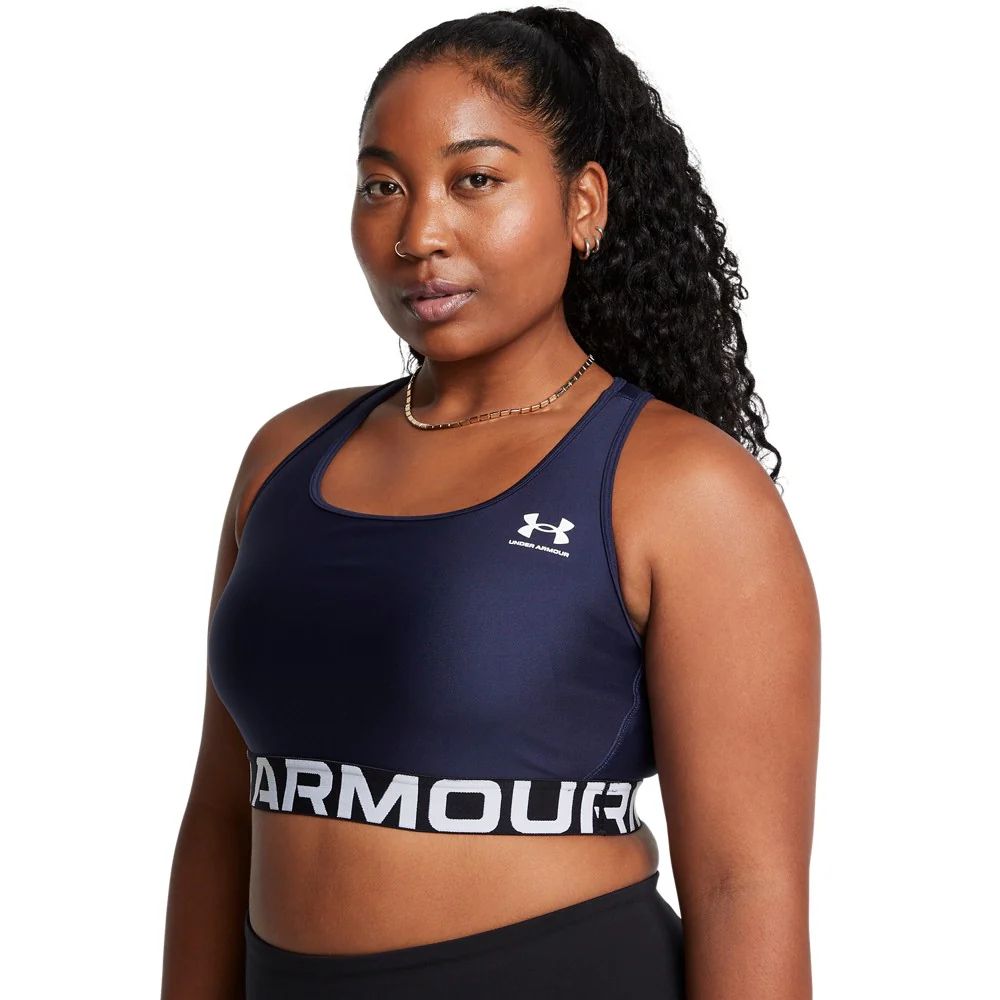 HeatGear® Armour Mid Branded Sports Bra - Image 12