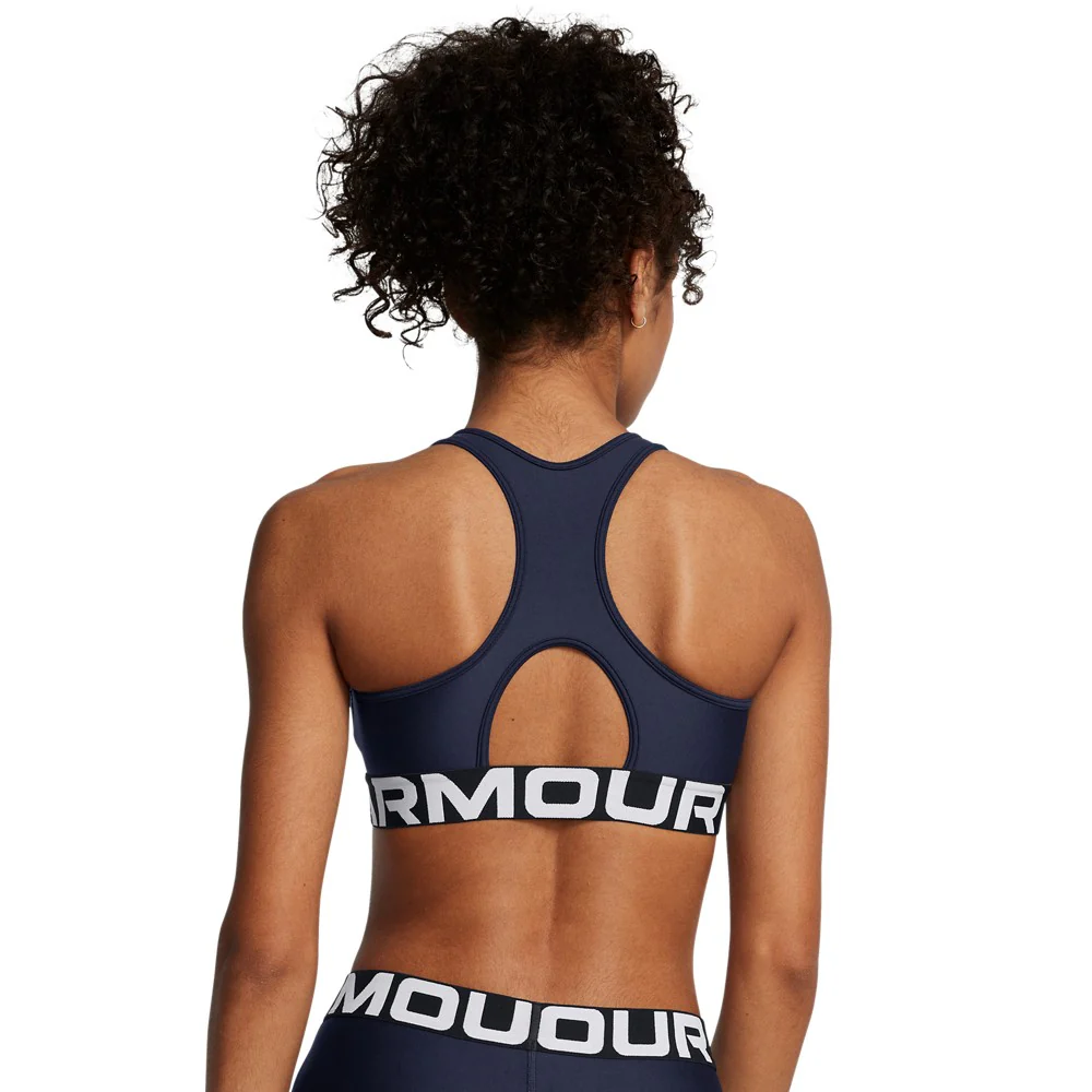 HeatGear® Armour Mid Branded Sports Bra - Image 2